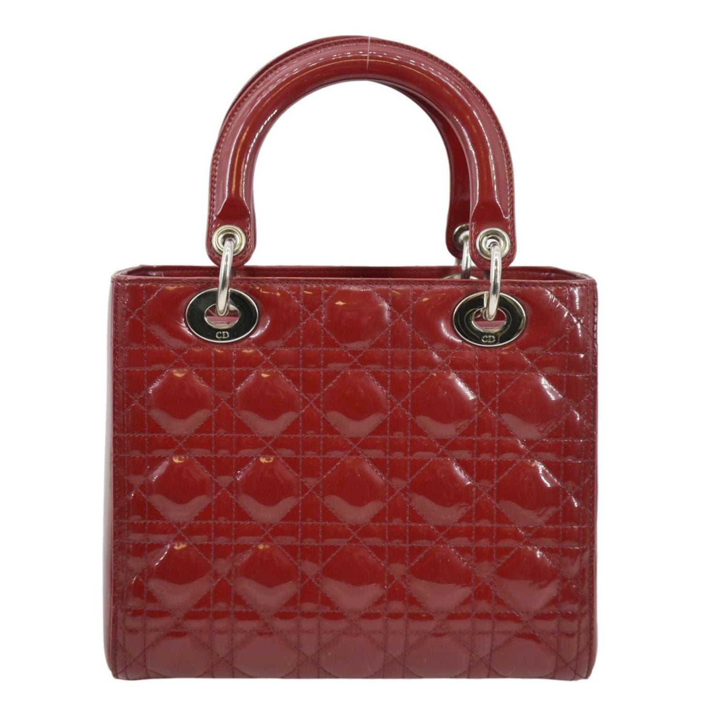 Dior Lady Shoulder Bag Leather Red