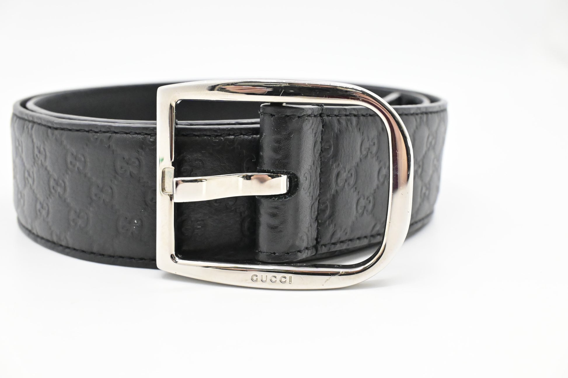 Gucci Microguccissima Leather Black Belt Leather 1