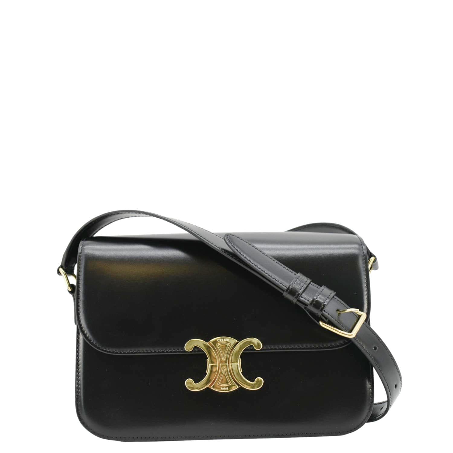 Classique Triomphe Shoulder Bag Leather Black
