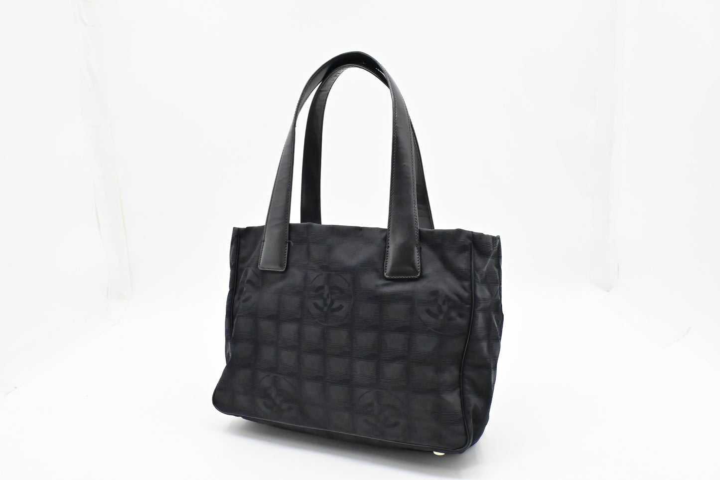 Chanel New Line Black Small Canvas Travel Bag