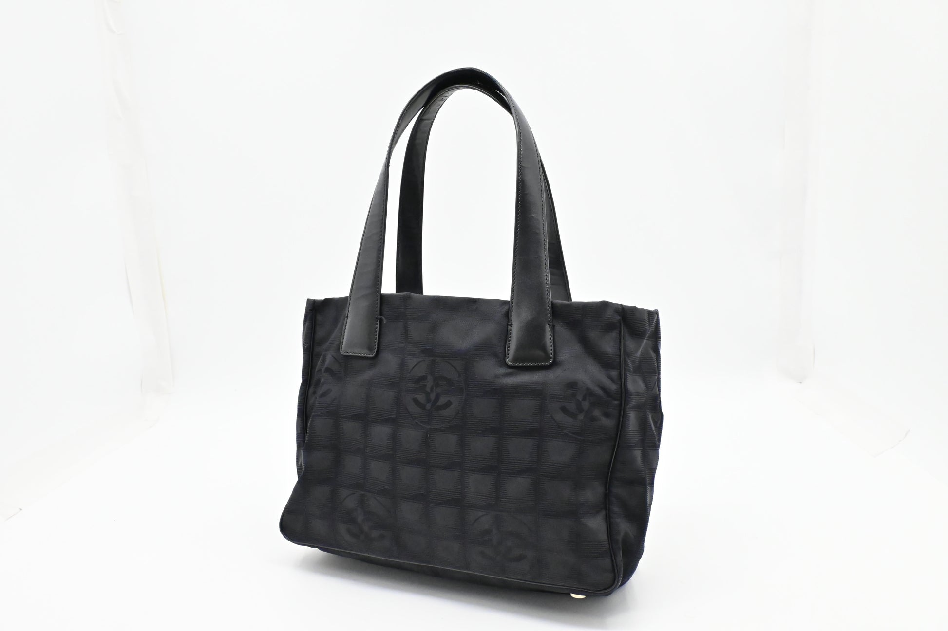 Chanel New Line Black Small Canvas Travel Bag