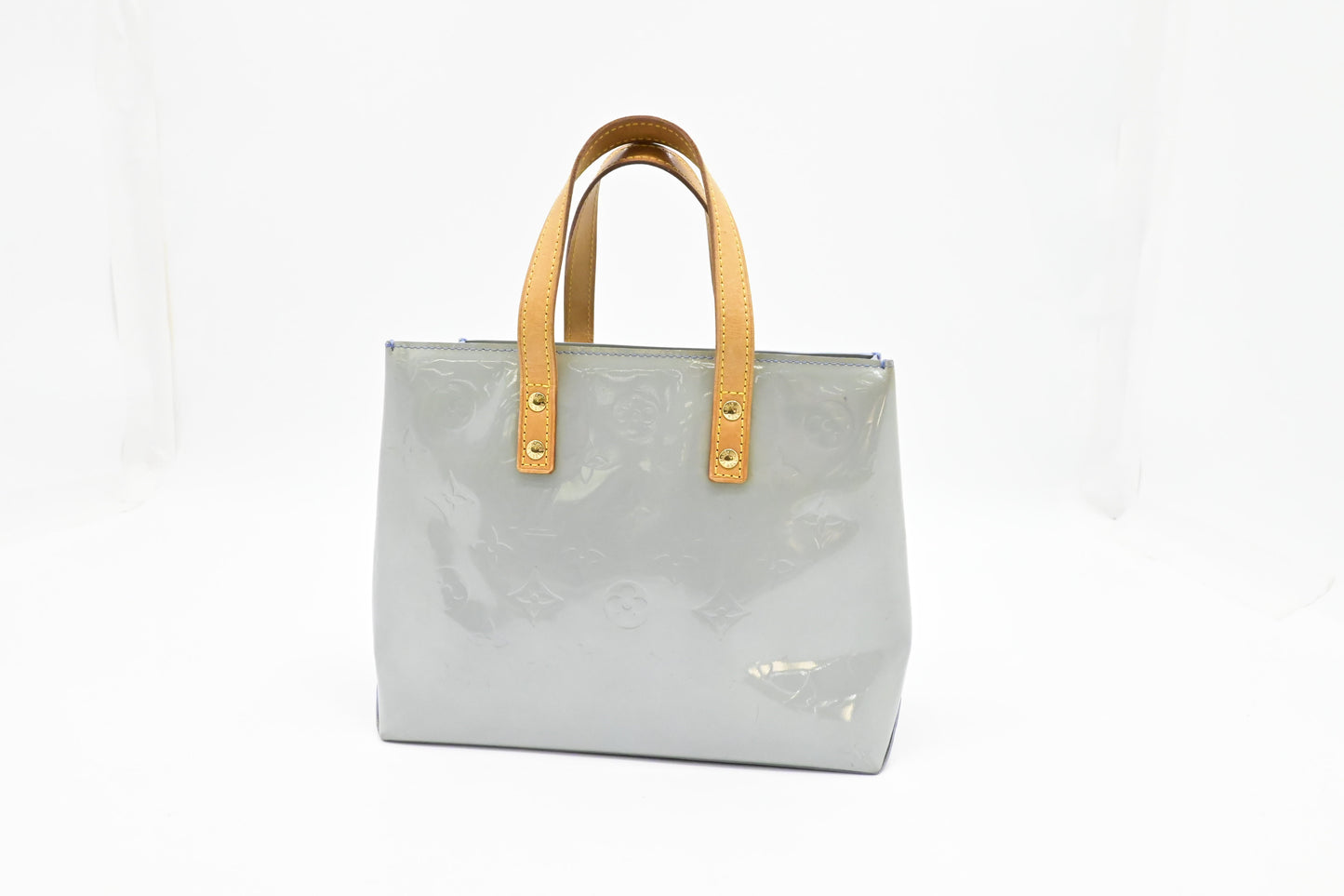 Louis Vuitton Reade Light Blue PM Leather Vernis Handbag