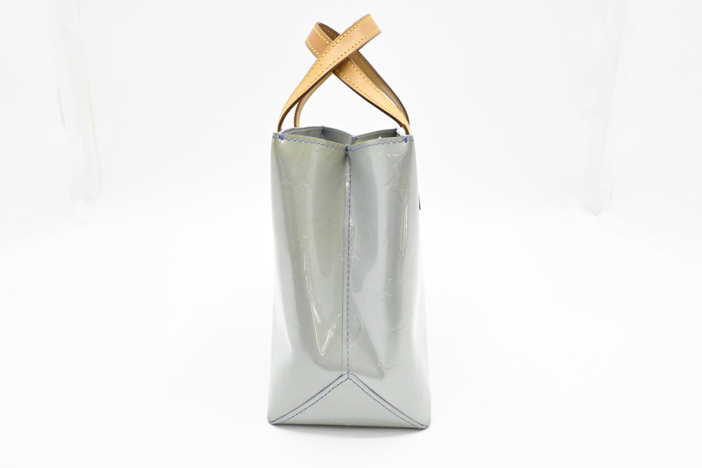 Louis Vuitton Reade Light Blue PM Leather Vernis Handbag