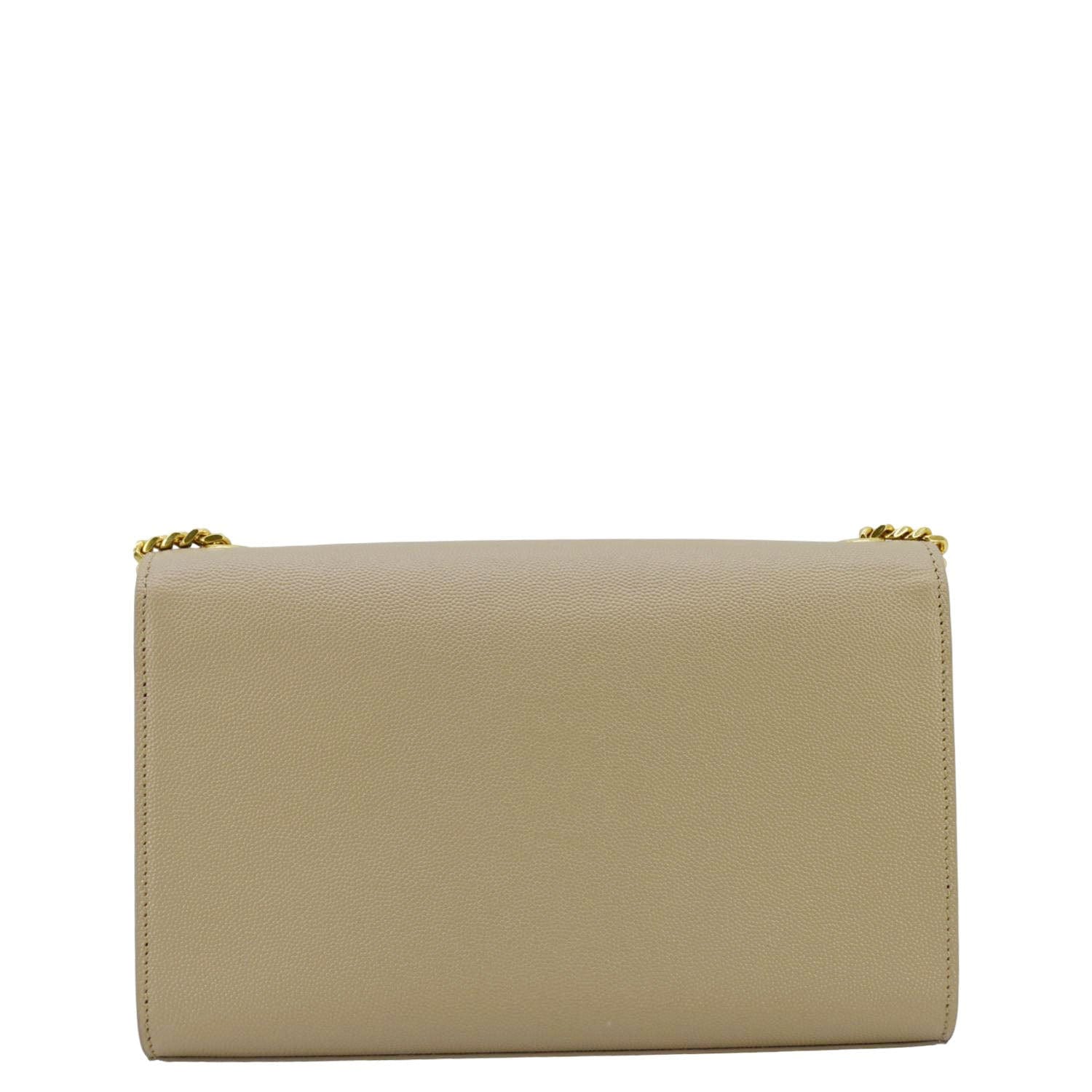 YSL Saint Laurent Yves Kate Crossbody Bag Leather Cream Chain