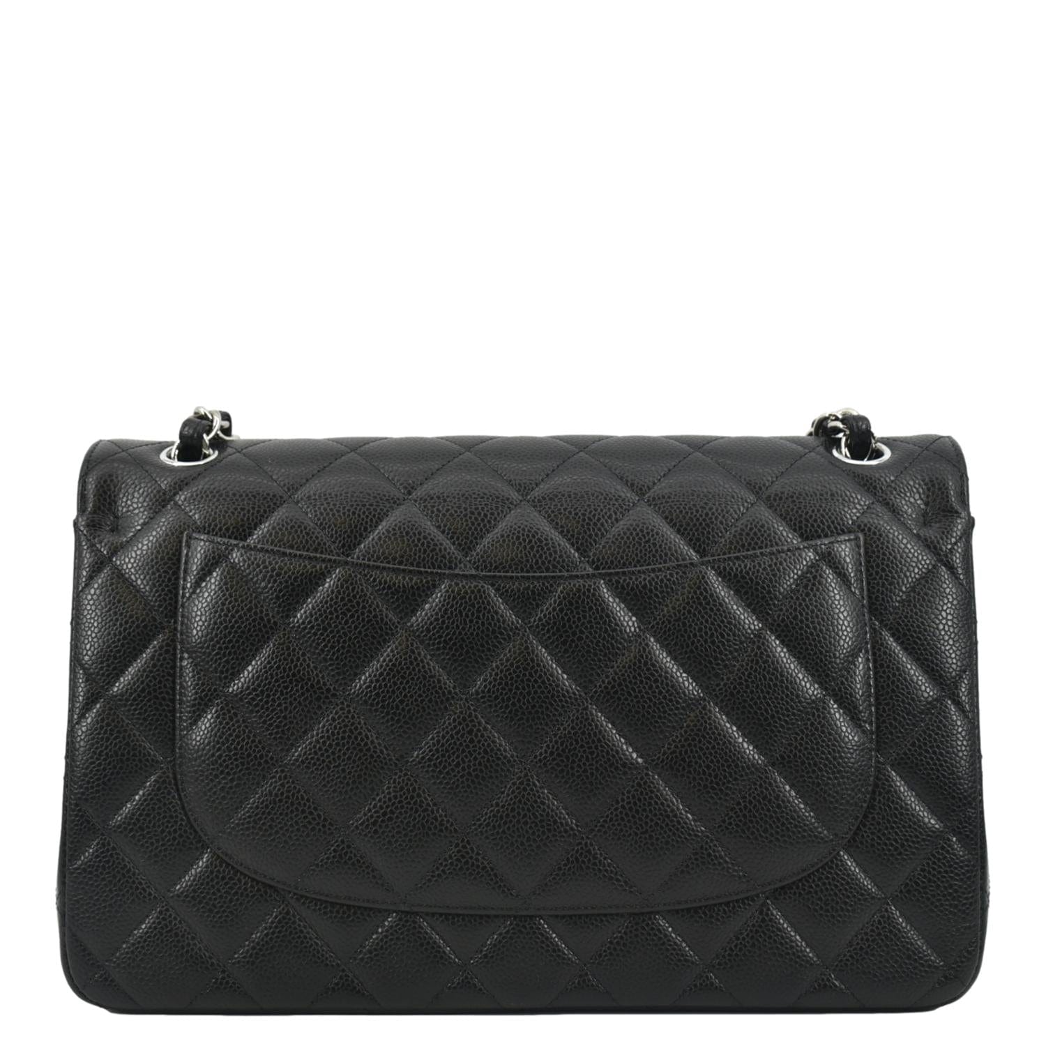 Chanel Classic Double Flap Quilted Leather Black Travel Bag Flap Bag