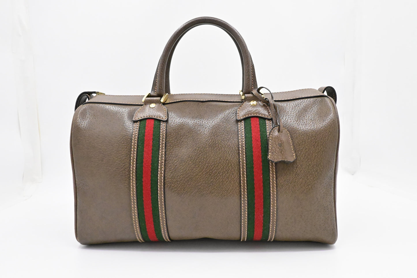 Gucci Boston Leather Brown Handbag