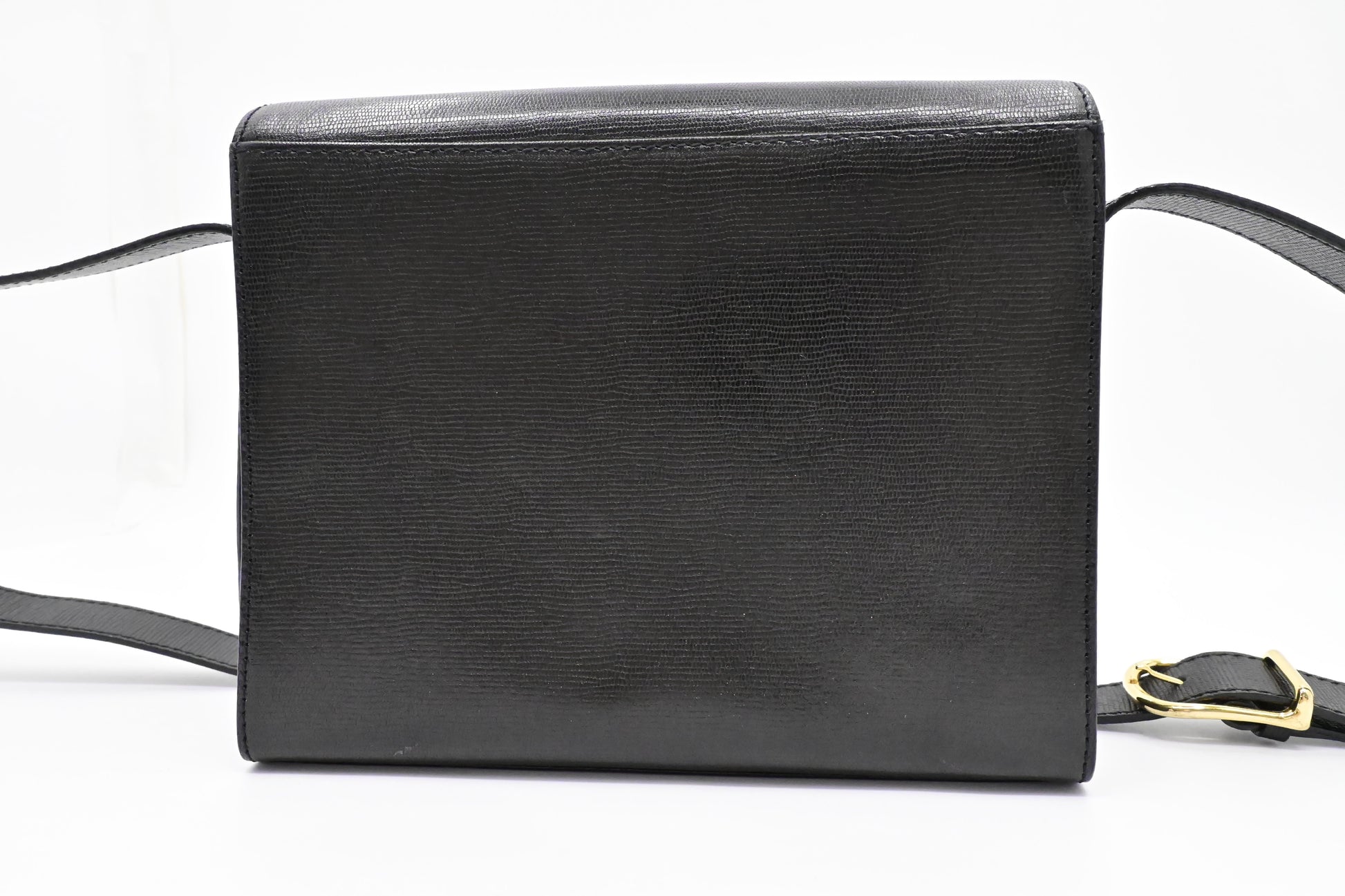 Celine Crossbody Bag In Leather Black