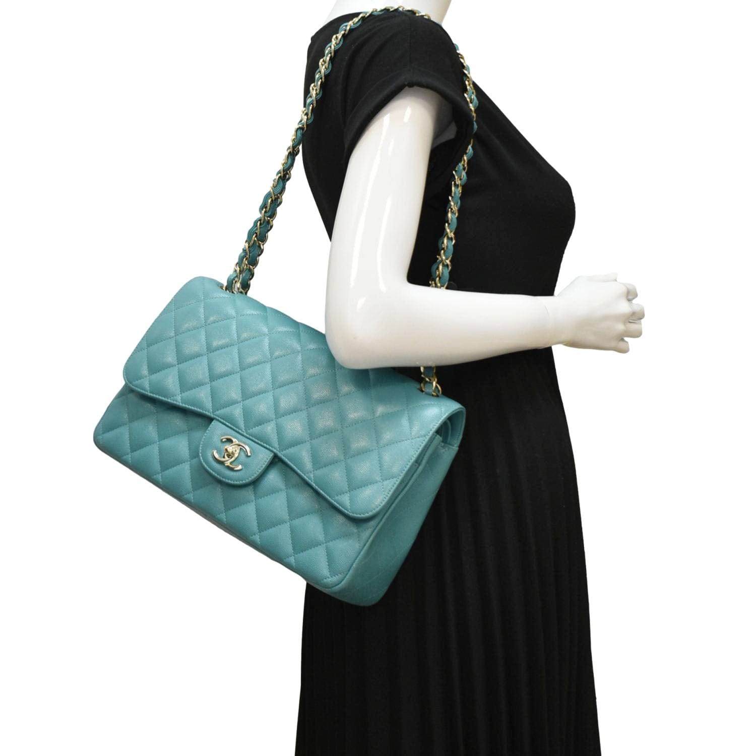 Chanel Classic Double Flap Jumbo Quilted Leather Travel Bag
