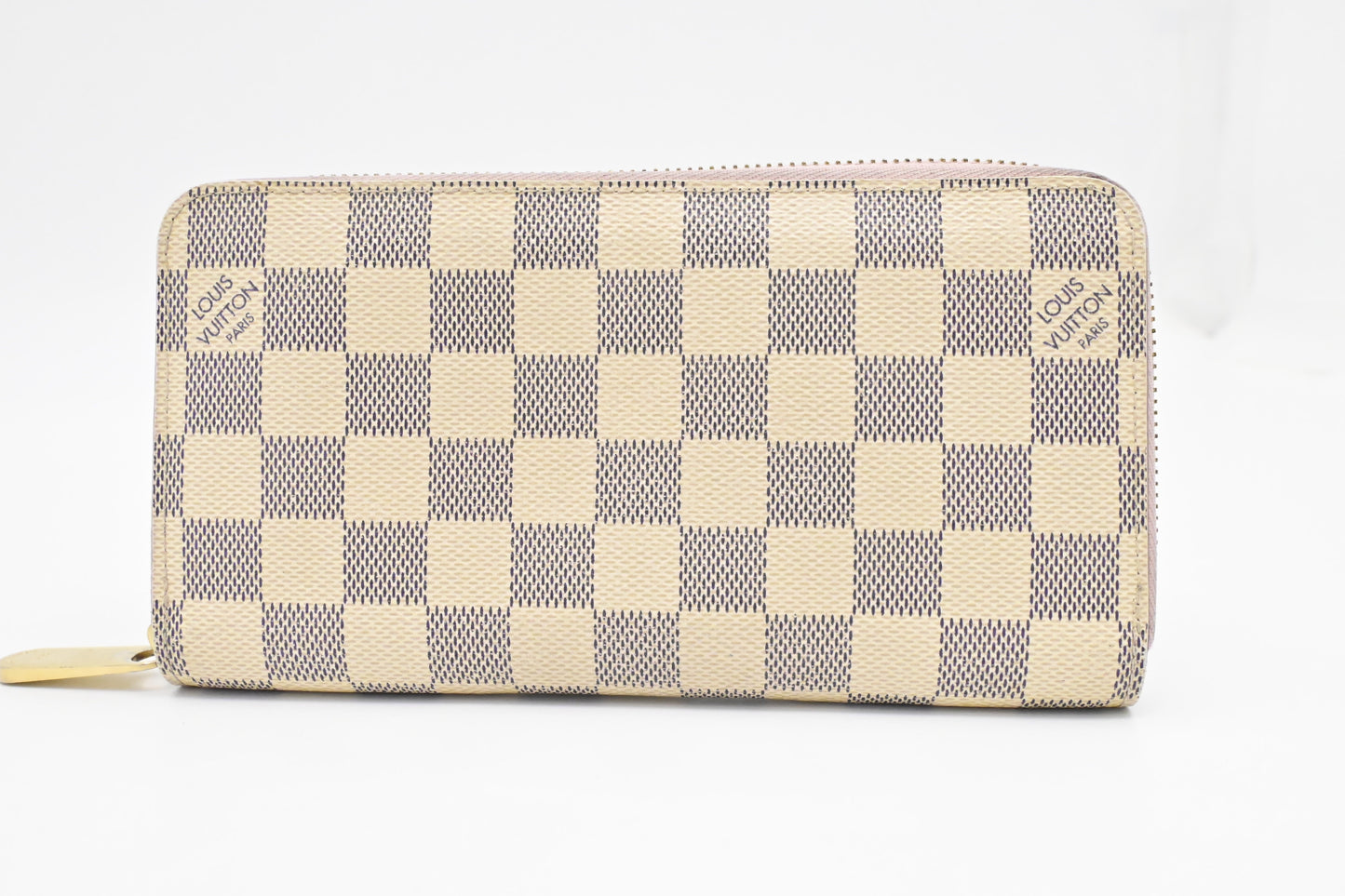 Louis Vuitton Long Zippy Damier Azur Canvas Wallet Case Canvas 4