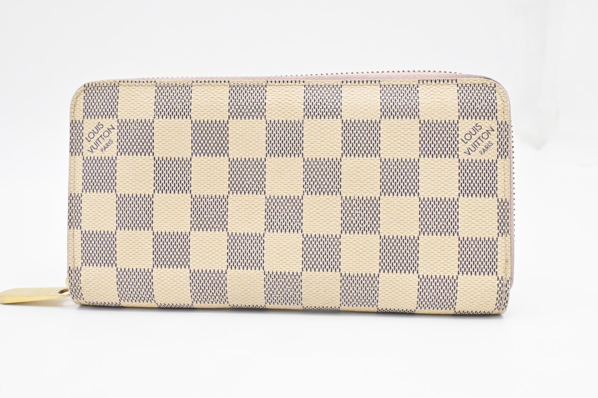 Louis Vuitton Long Zippy Damier Azur Canvas Wallet Case Canvas 4