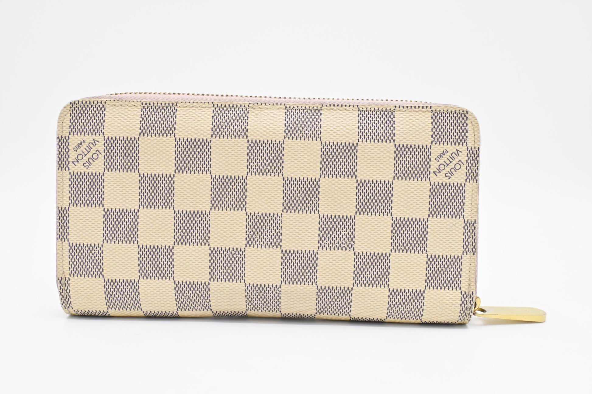 Louis Vuitton Long Zippy Damier Azur Canvas Wallet Case Canvas 4