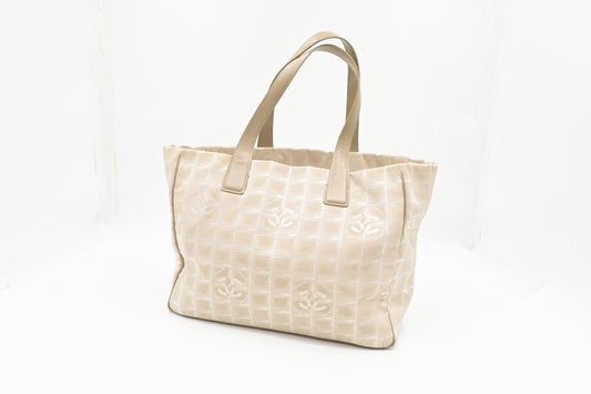 Chanel New Line Beige Canvas Travel Bag Canvas 1