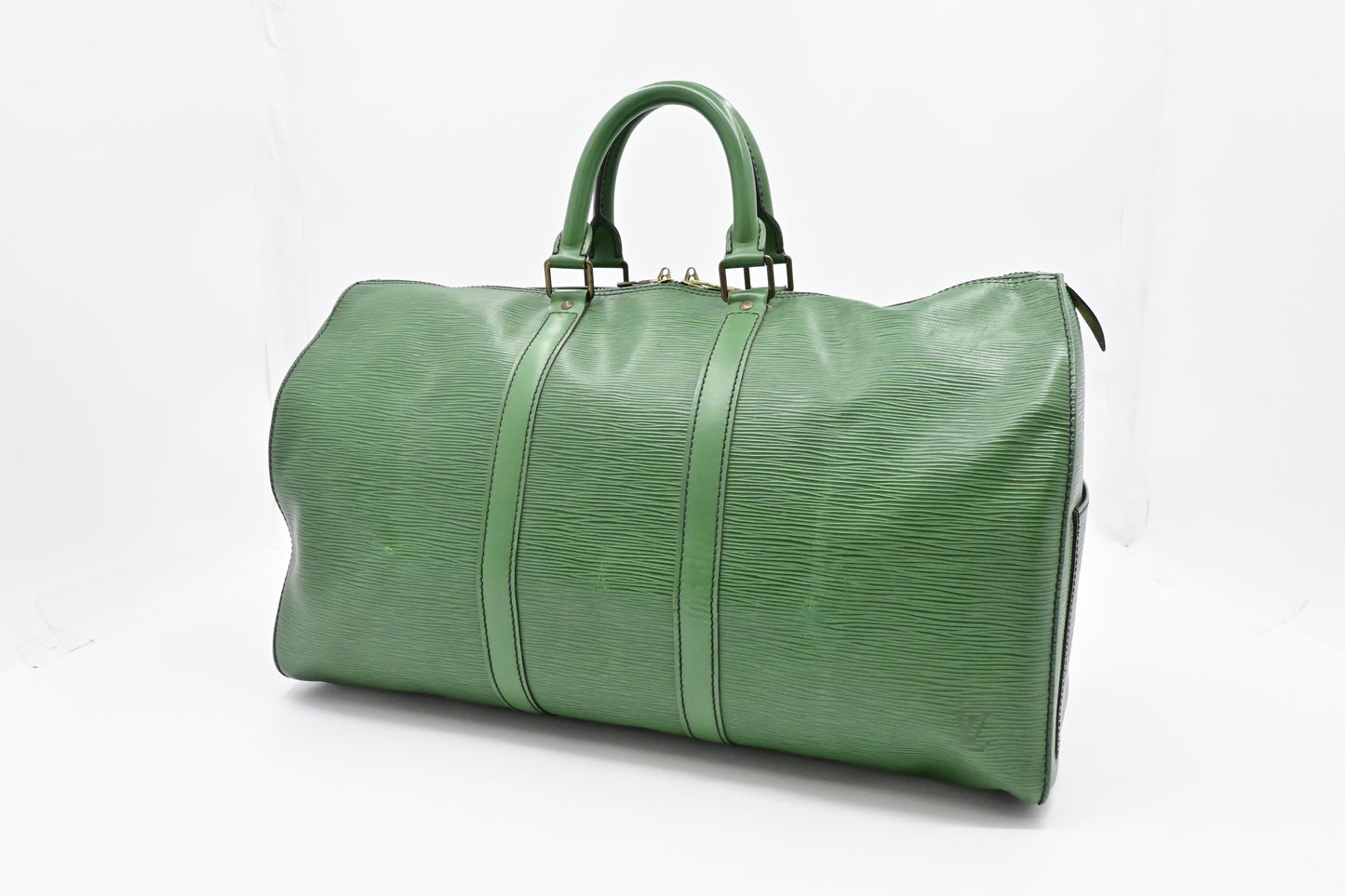 Louis Vuitton Keepall 45 Epi Leather Green Travel Bag