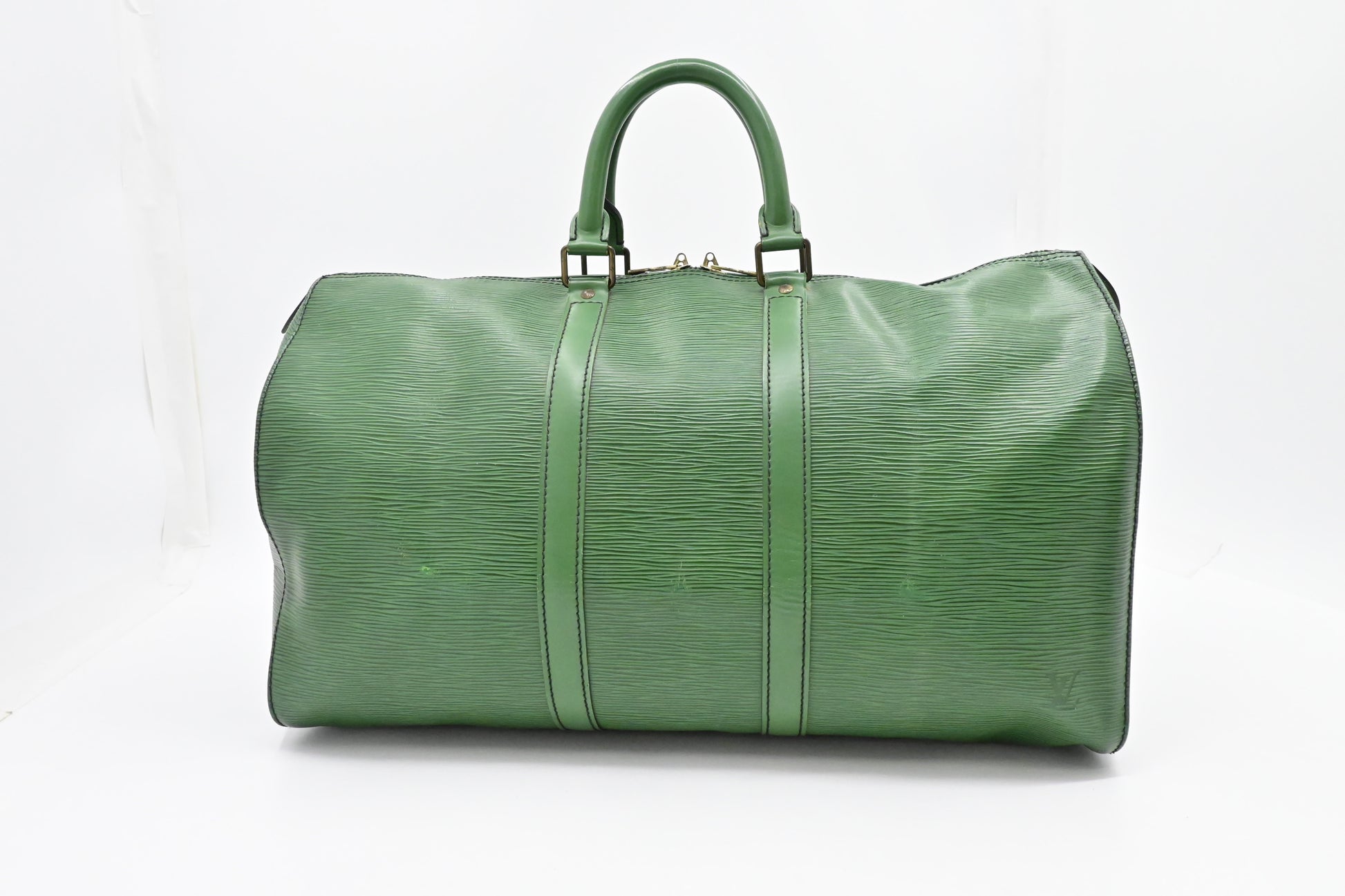Louis Vuitton Keepall 45 Epi Leather Green Travel Bag