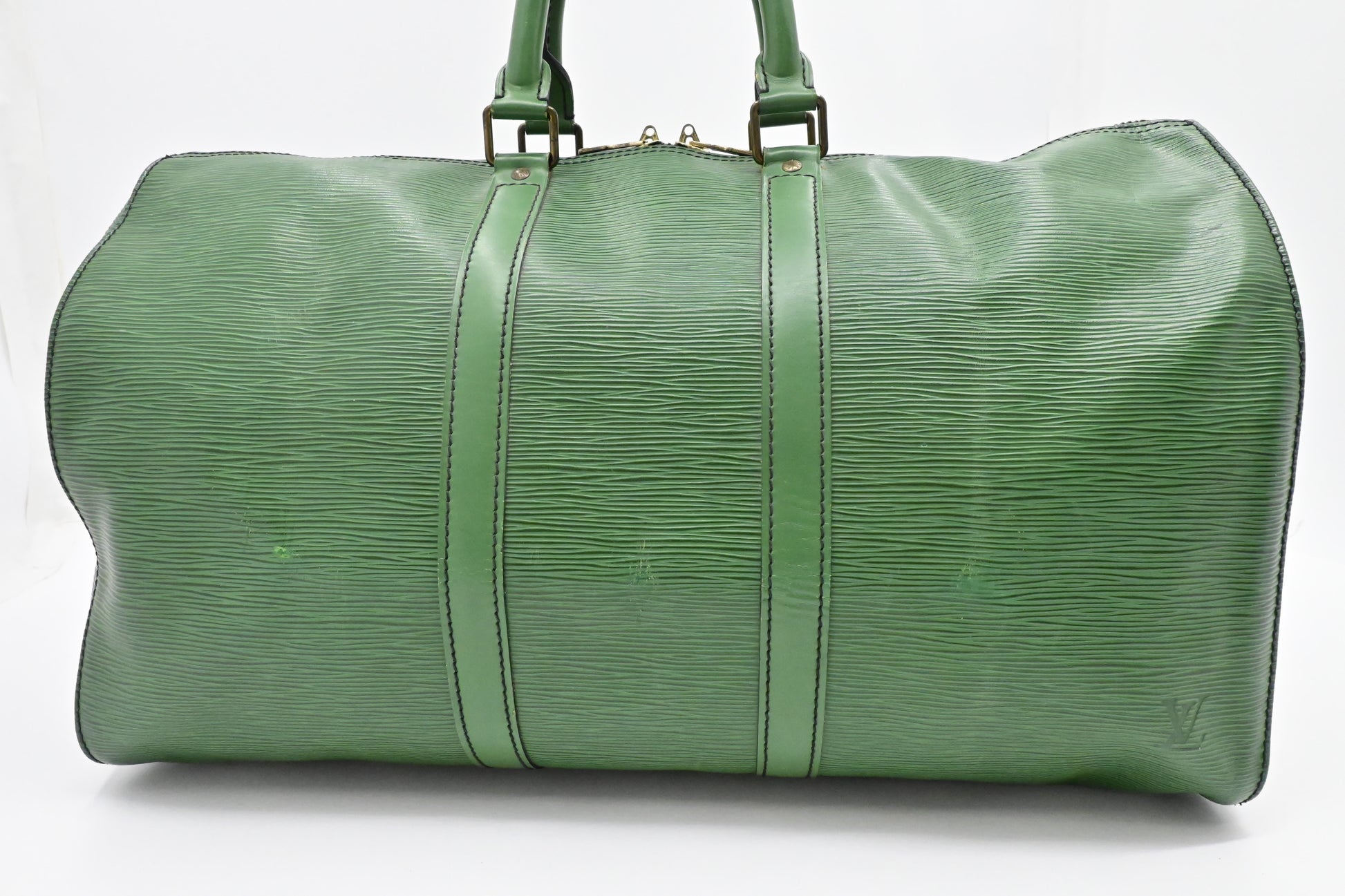 Louis Vuitton Keepall 45 Epi Leather Green Travel Bag
