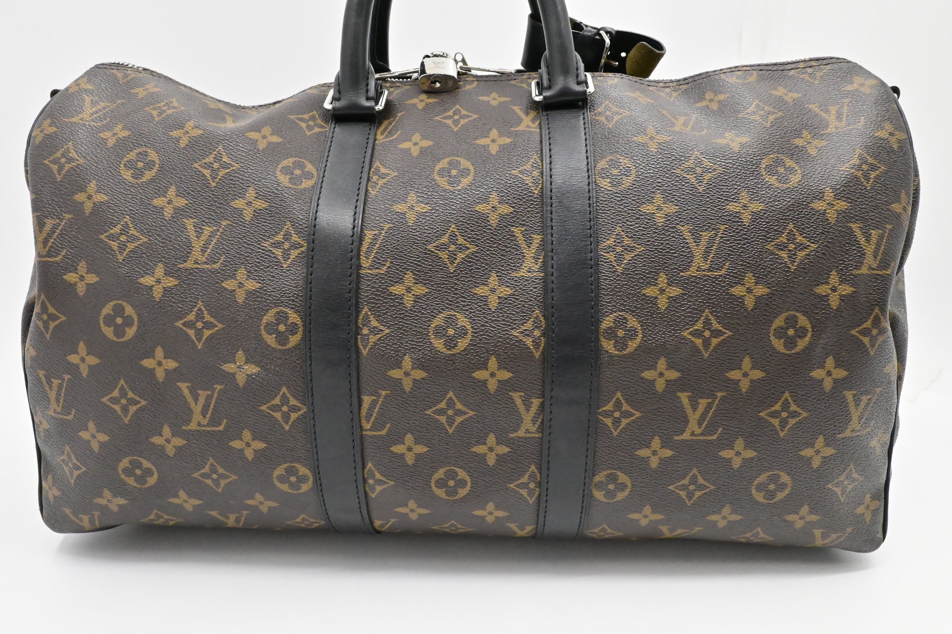Louis Vuitton Keepall 45 Bandouliere Macassar Monogram Canvas Travel Bag