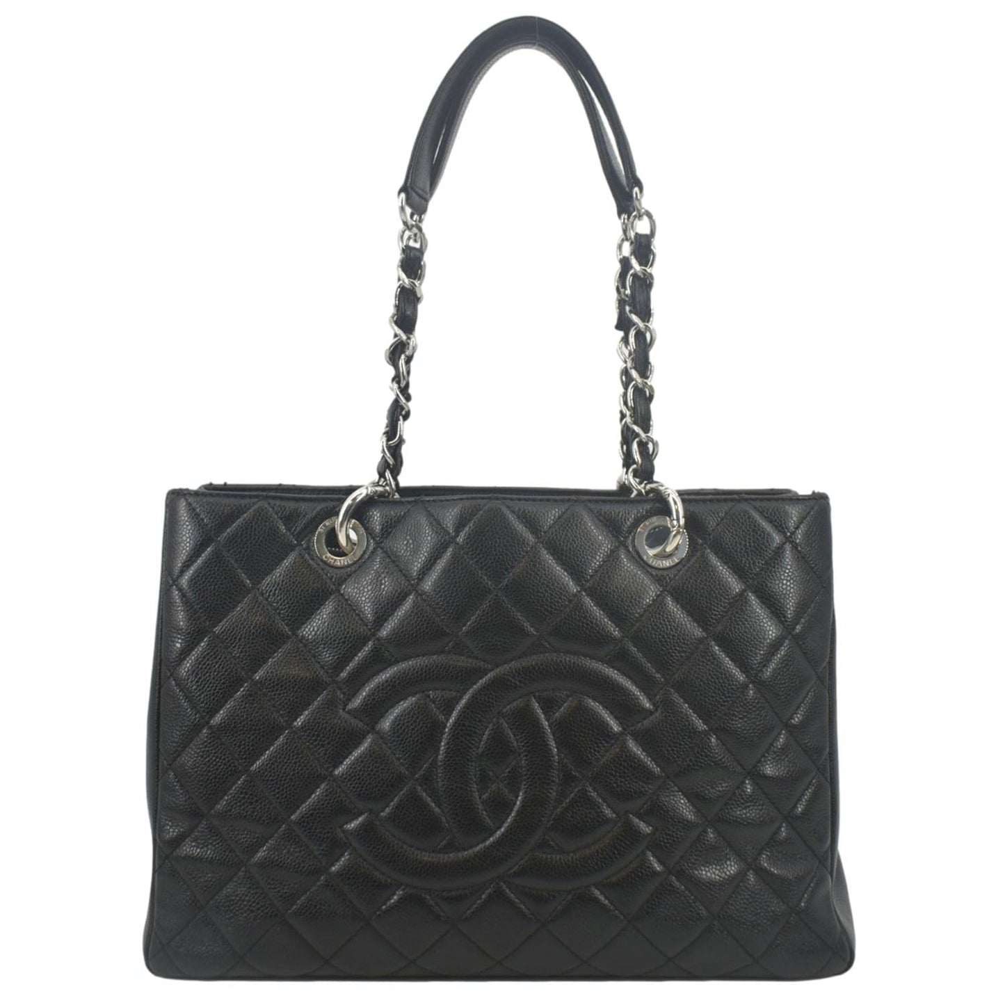 Chanel Grand Shopping Quilted GST Leather Black Travel Bag
