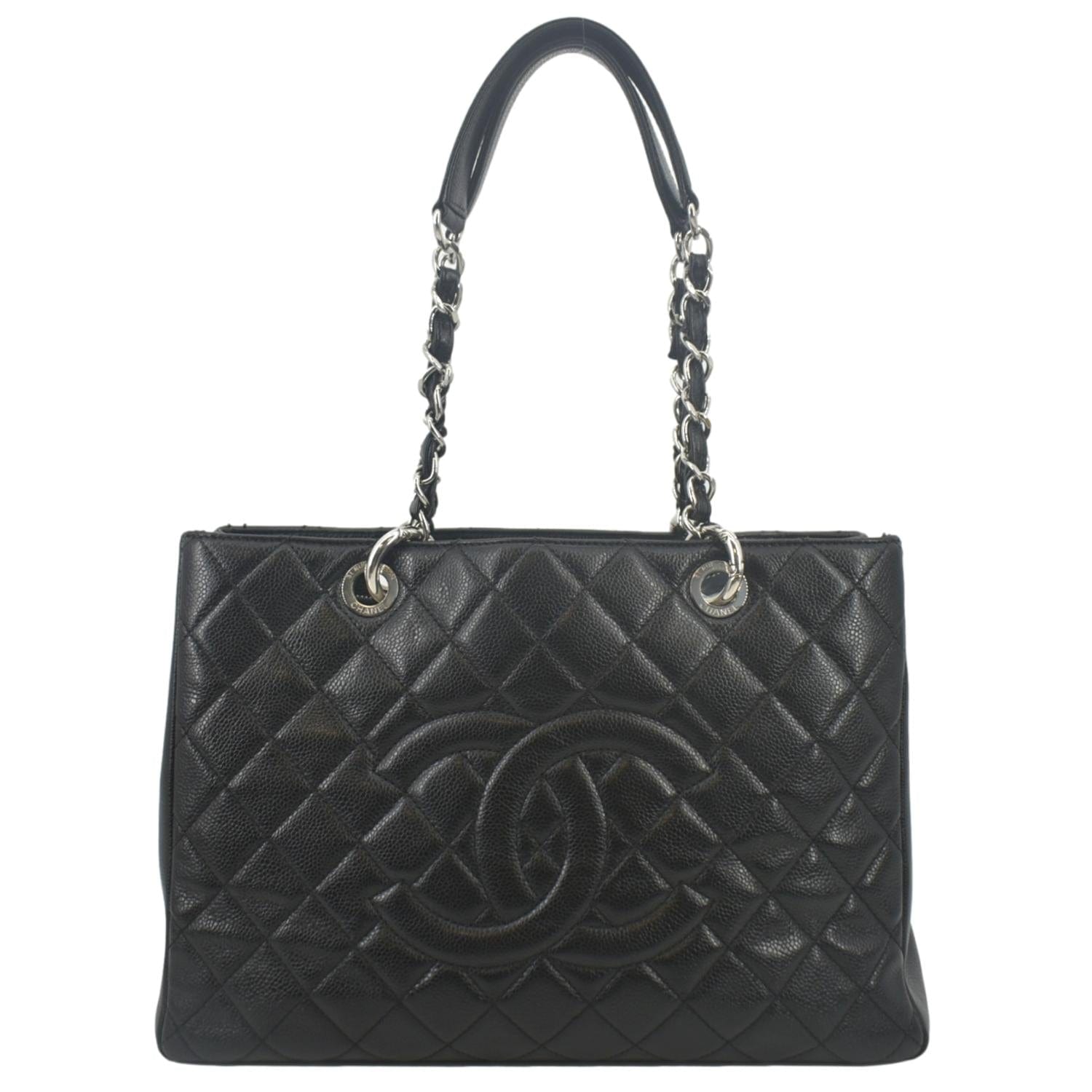 Chanel Grand Shopping Quilted GST Leather Black Travel Bag