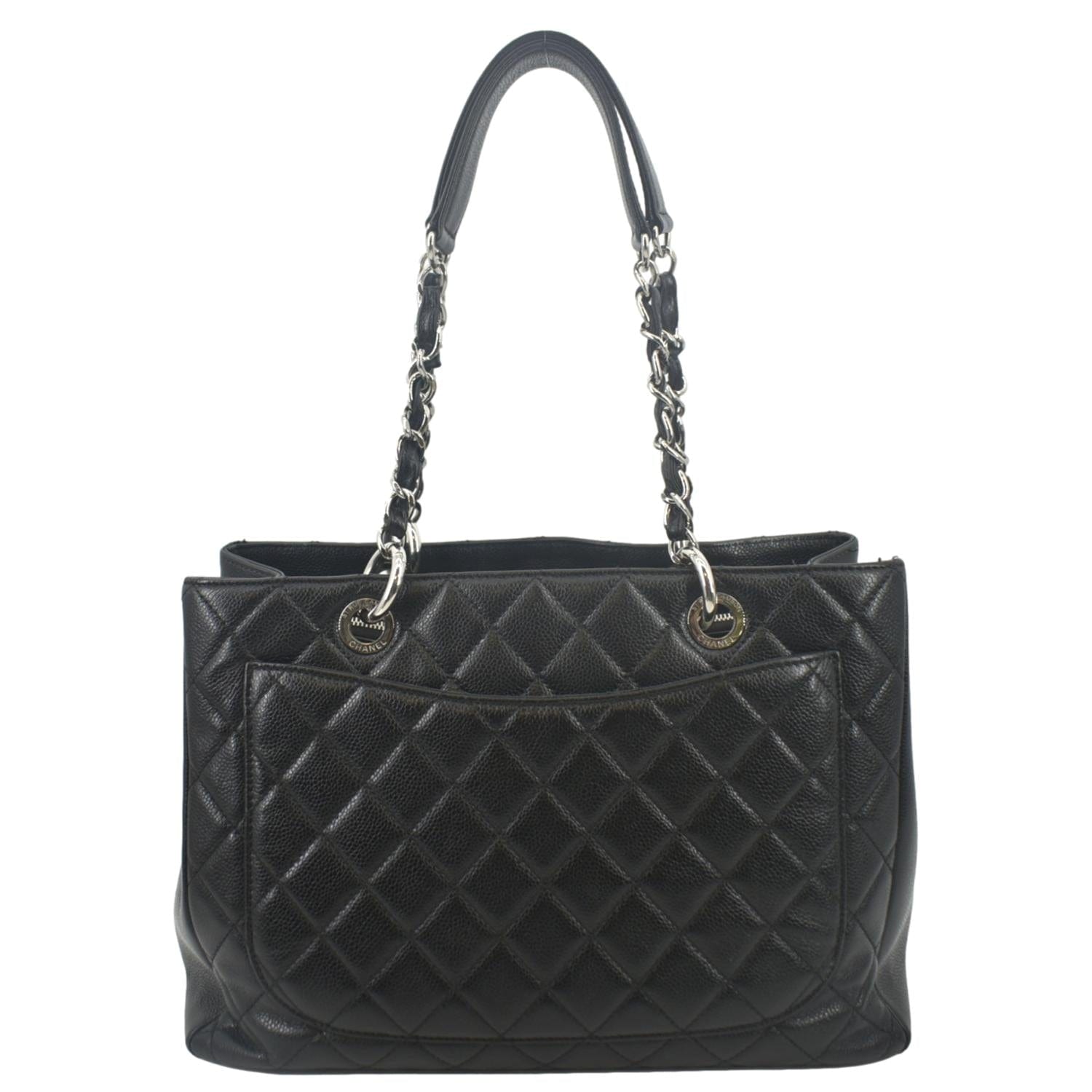 Chanel Grand Shopping Quilted GST Leather Black Travel Bag