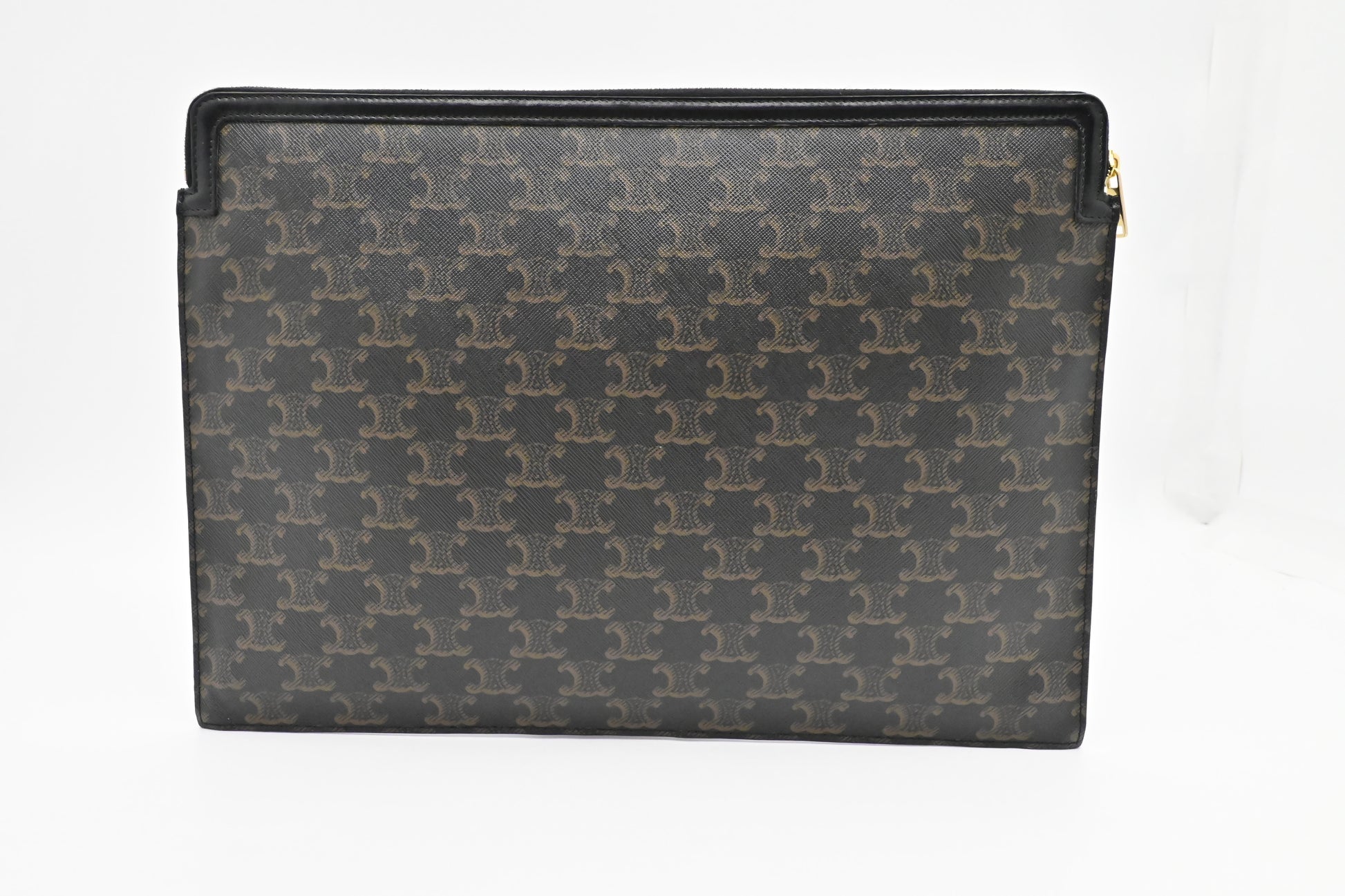 Celine Clutch In Triomphe Handbag Canvas Clutch Bag