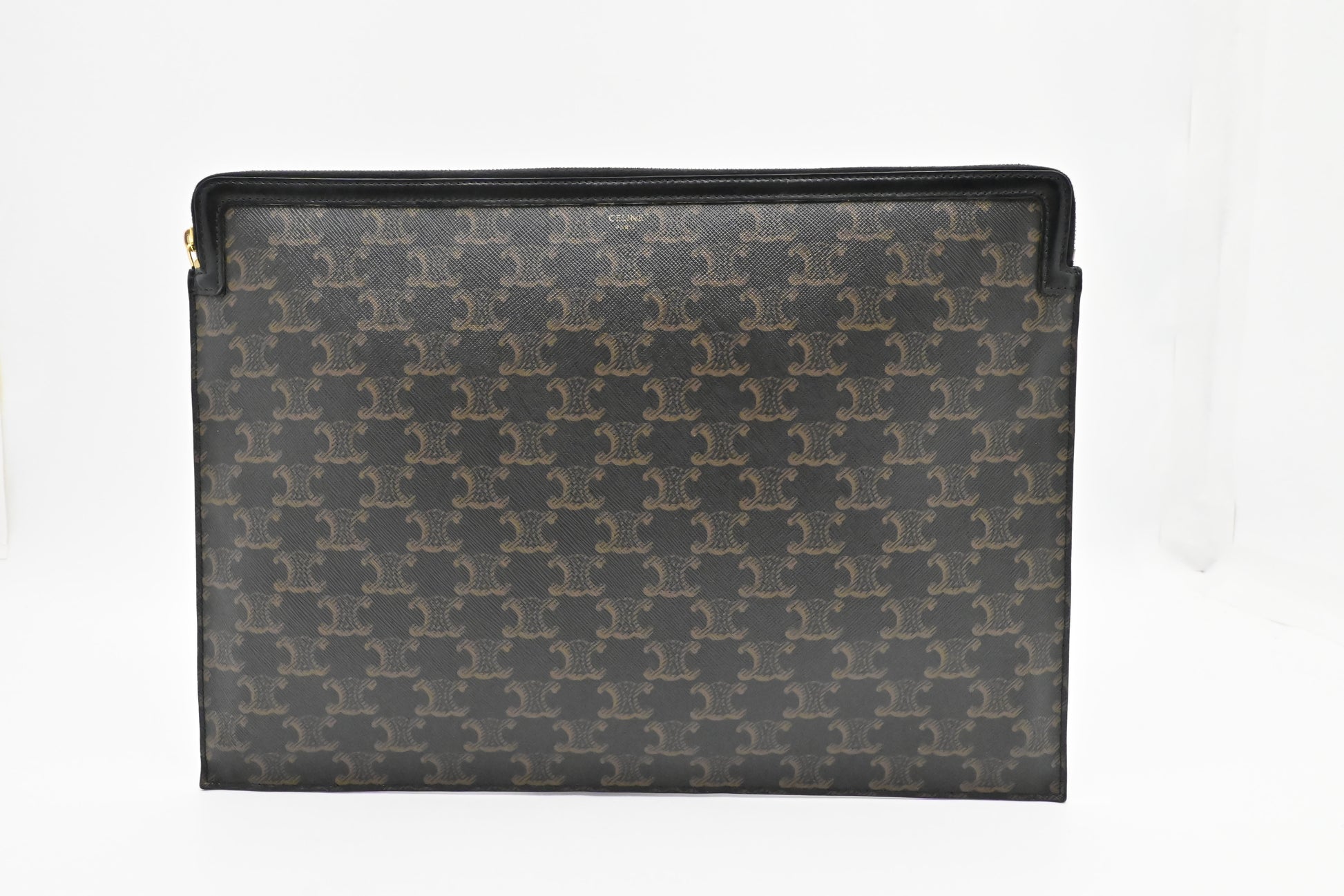 Celine Clutch In Triomphe Handbag Canvas Clutch Bag