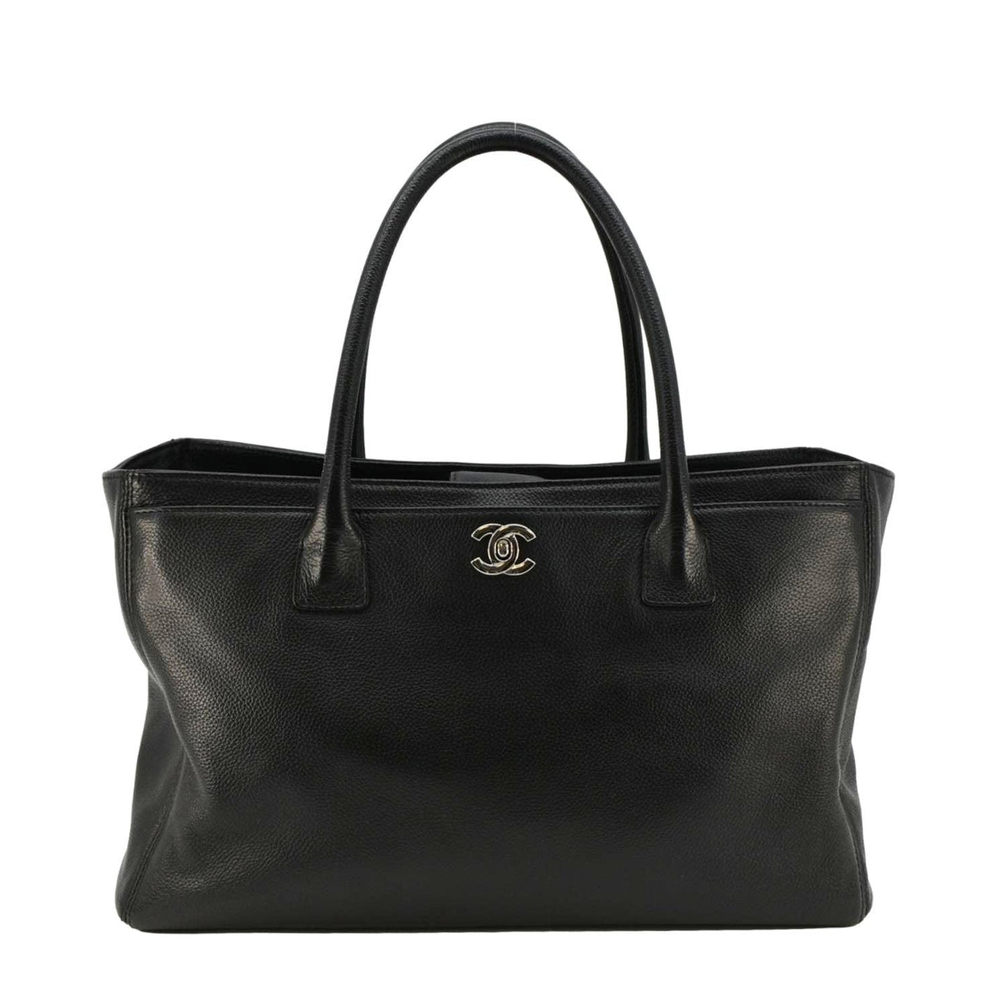 Chanel Executive Cerf Leather Black Travel Bag