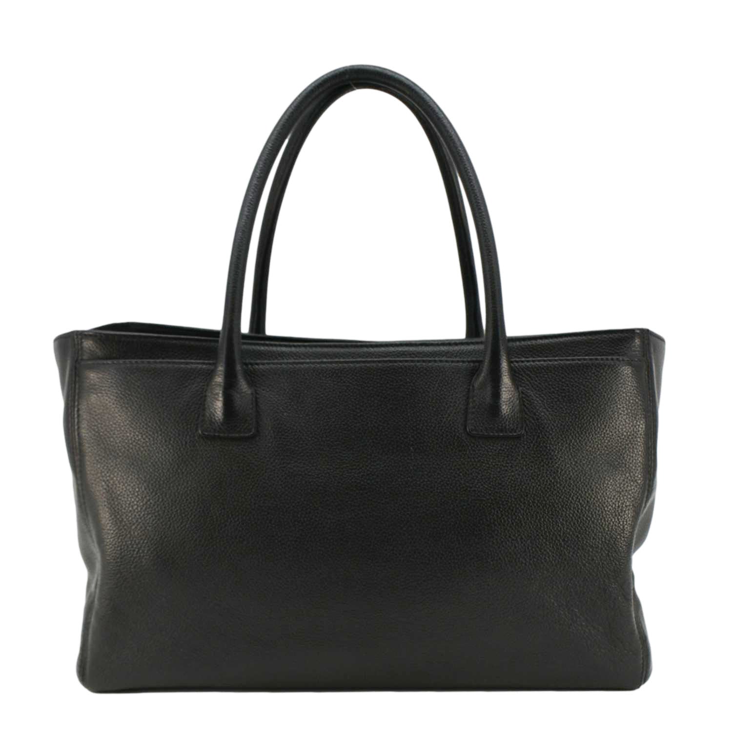 Chanel Executive Cerf Leather Black Travel Bag