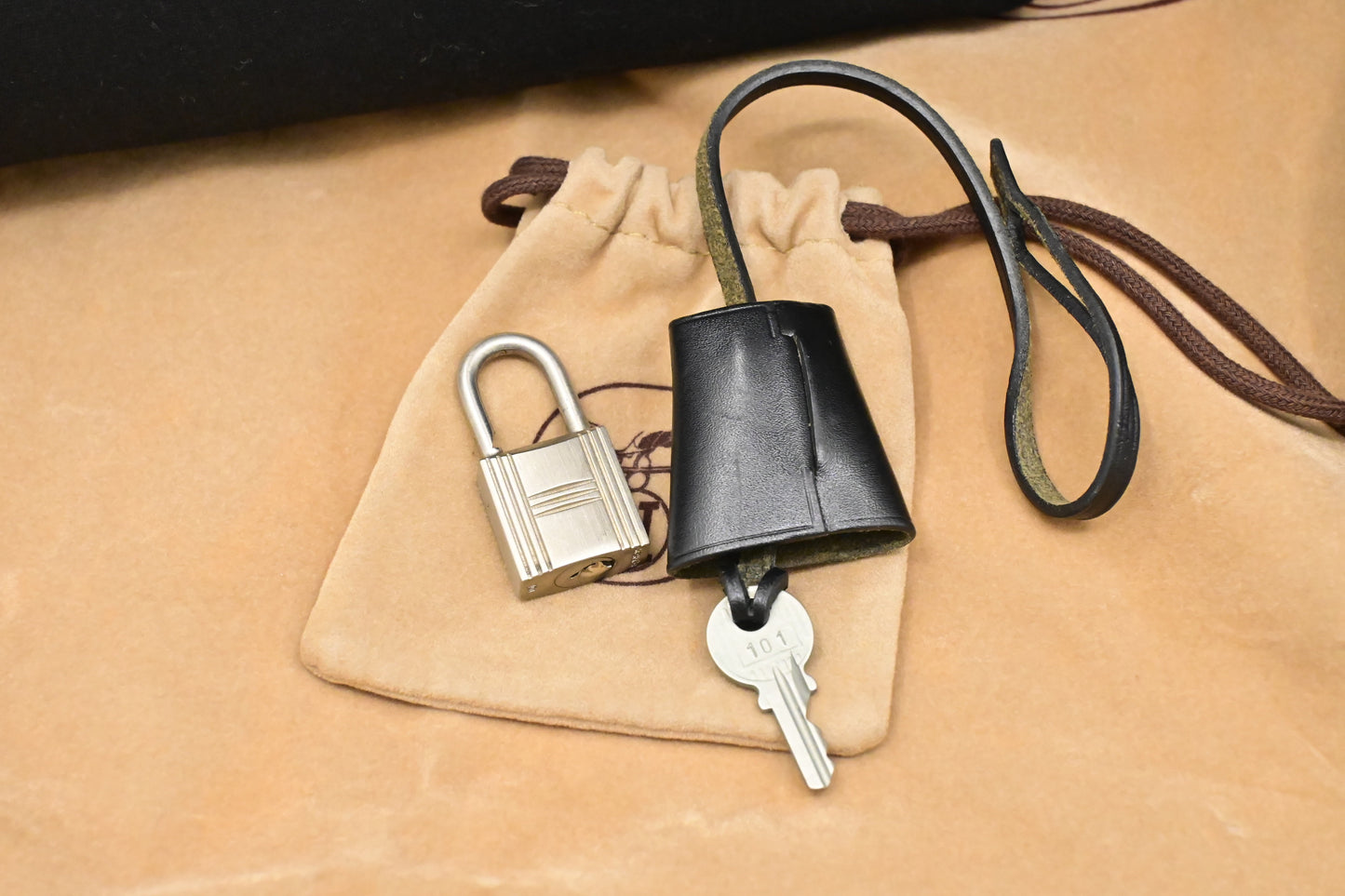 Hermes Herbag In Canvas Black Travel Bag