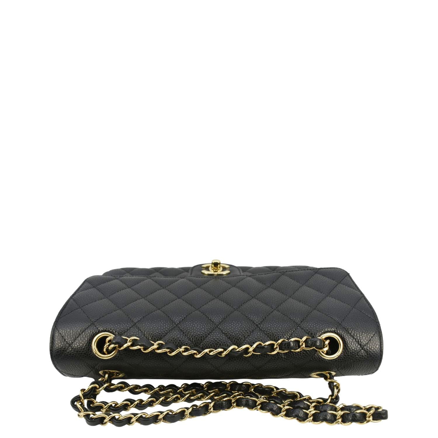 Chanel Classic Double Flap Quilted Leather Black Travel Bag Bag 1