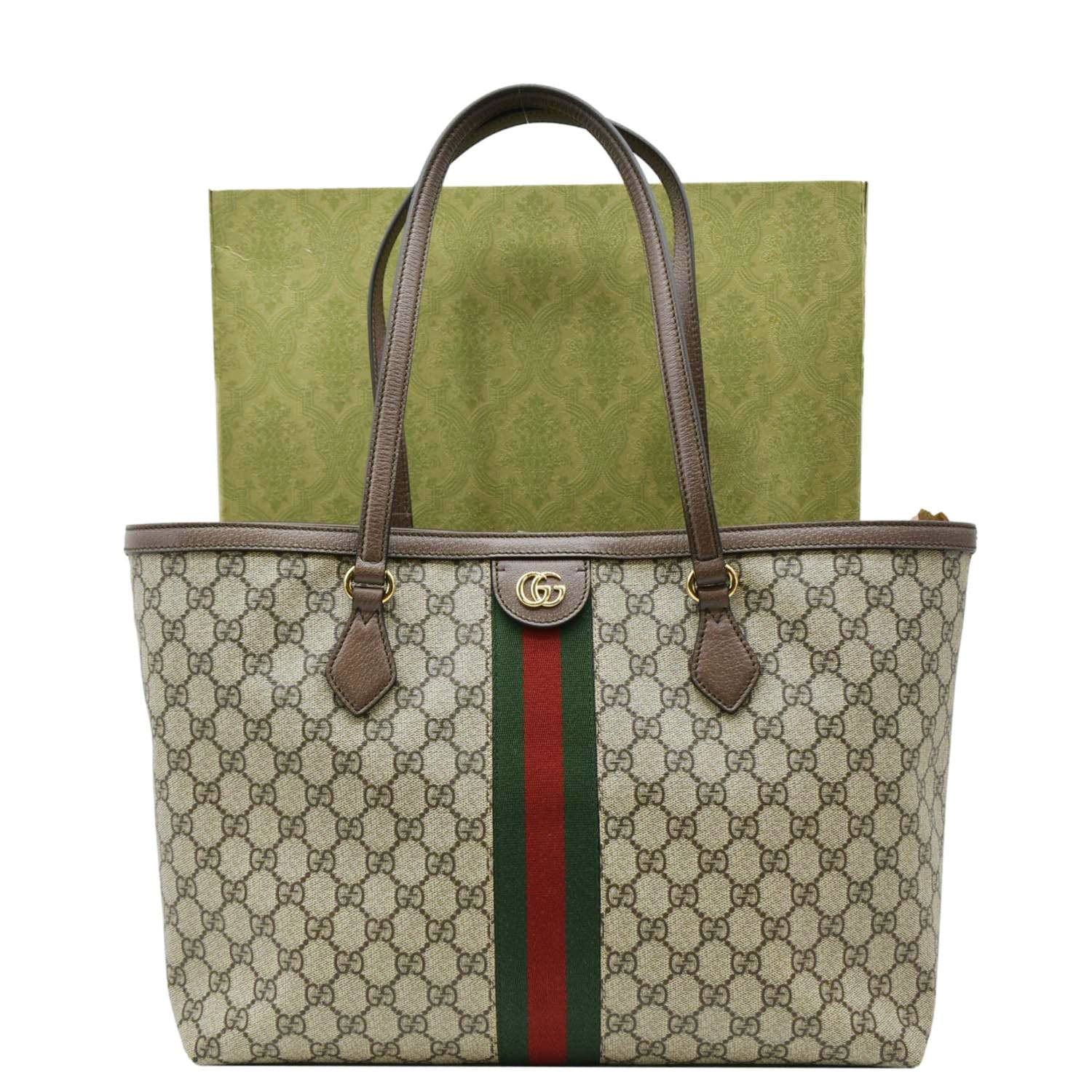 Gucci Ophidia Supreme Tote Bag Canvas Beige Medium Tote
