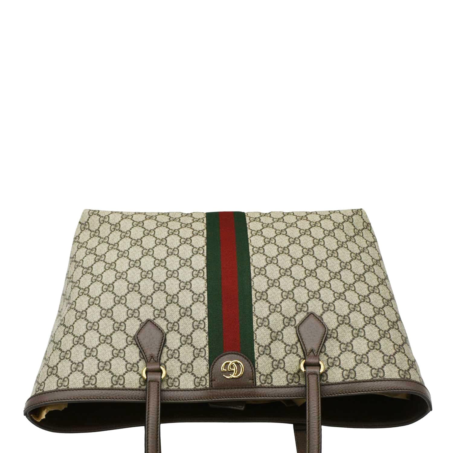 Gucci Ophidia Supreme Tote Bag Canvas Beige Medium Tote
