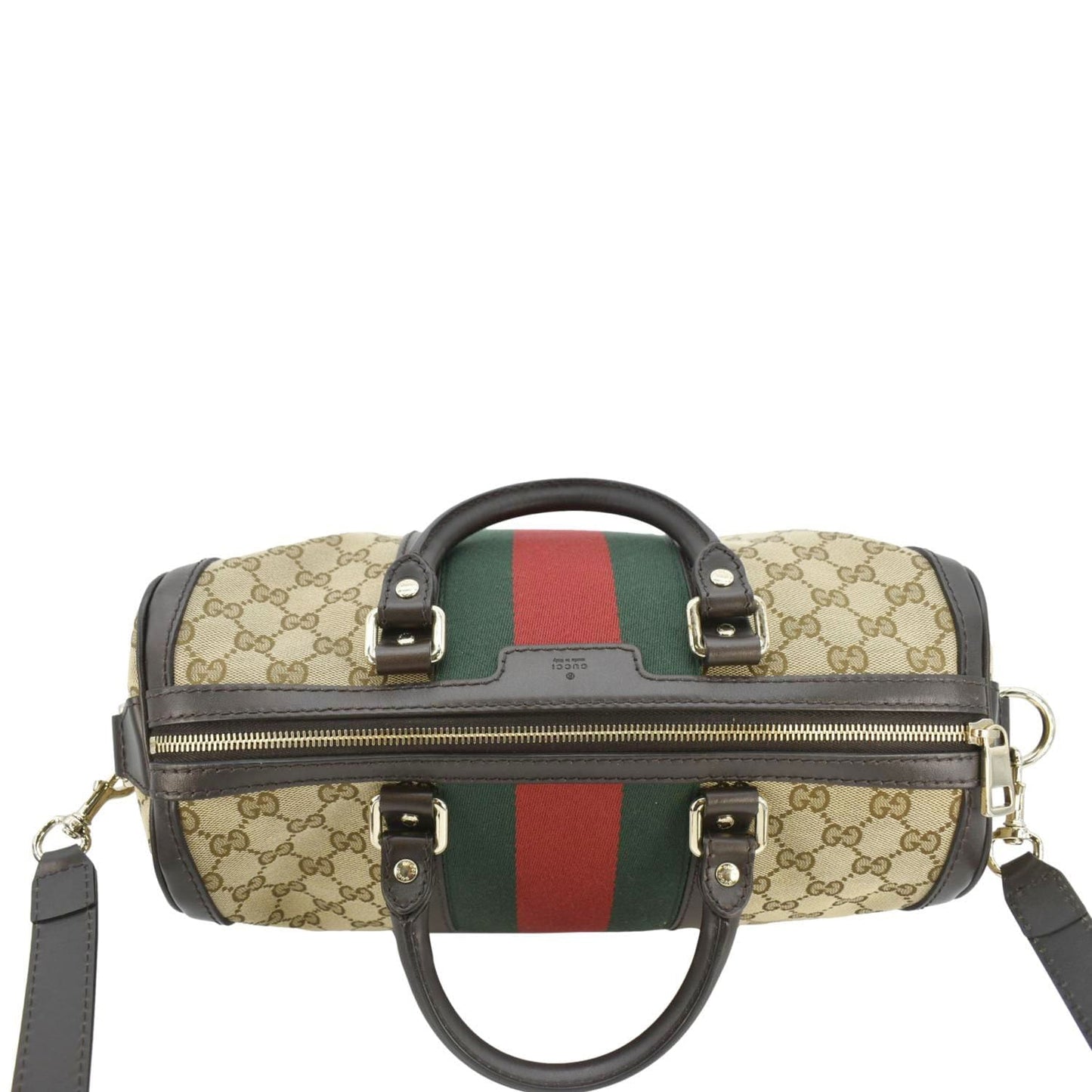 Gucci Web Original Boston Bag Beige Travel Bag