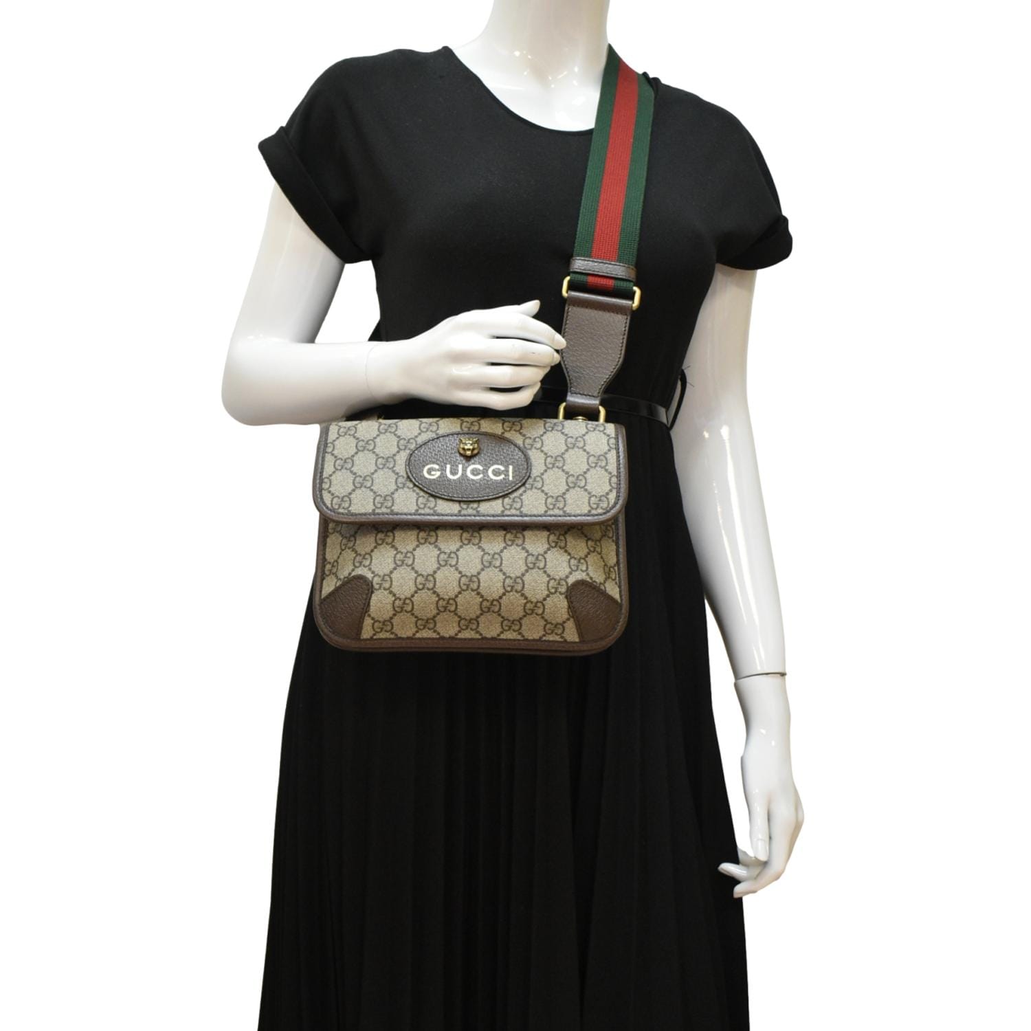 Gucci Neo Supreme Crossbody Bag Canvas Beige