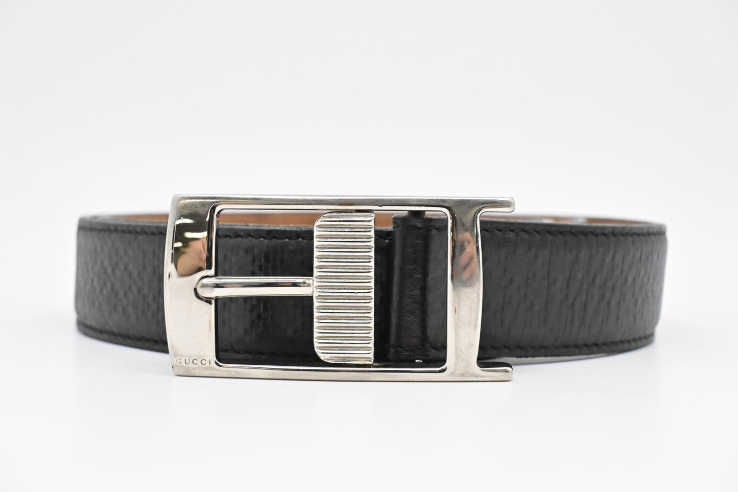 Gucci Black Leather 3 Belt