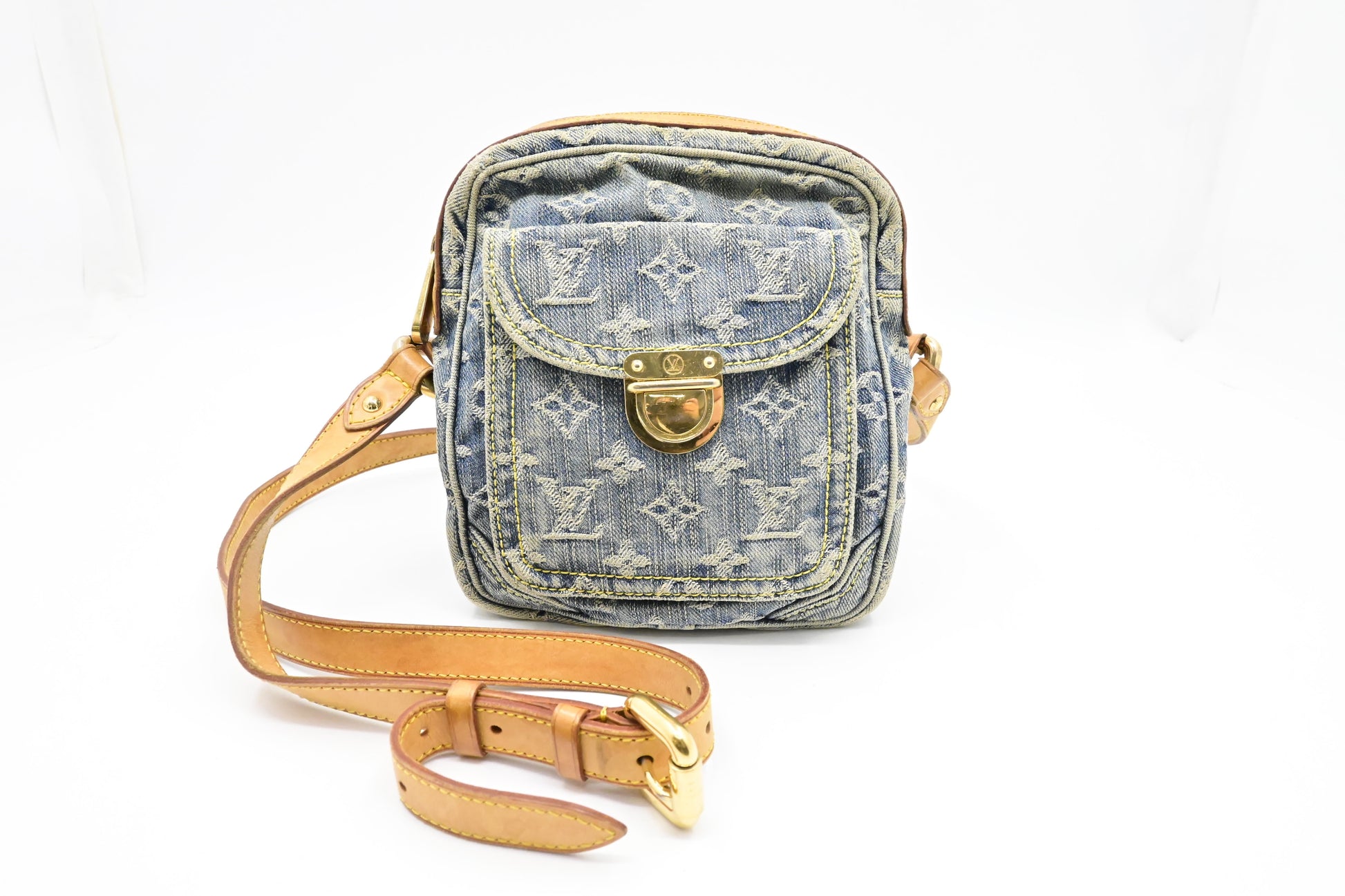 Louis Vuitton Camera Denim Monogram Crossbody Bag