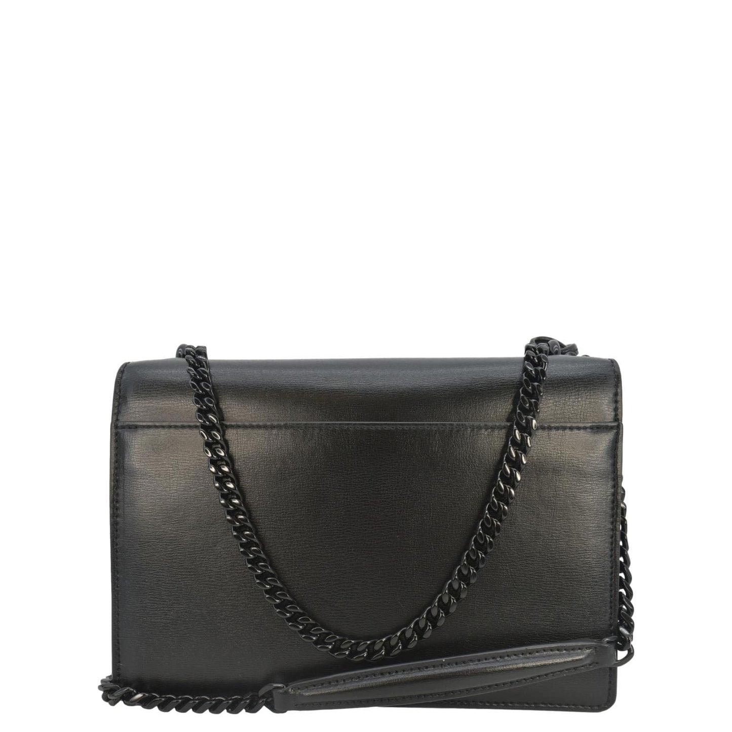 YSL Saint Laurent Yves Sunset Shoulder Bag Leather Black Medium