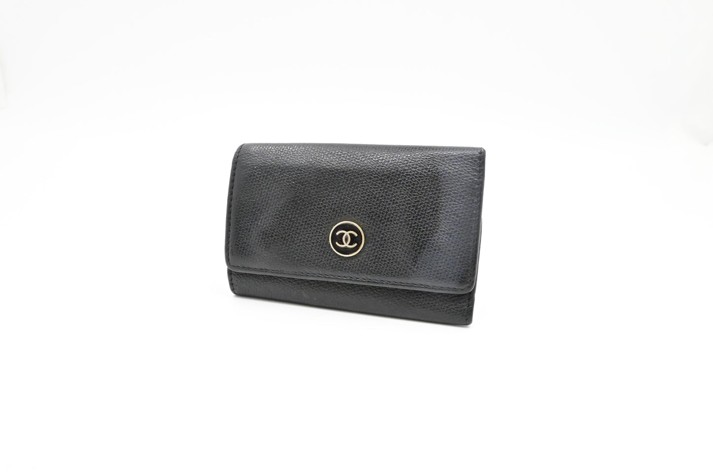 Chanel Black Leather Wallet Case