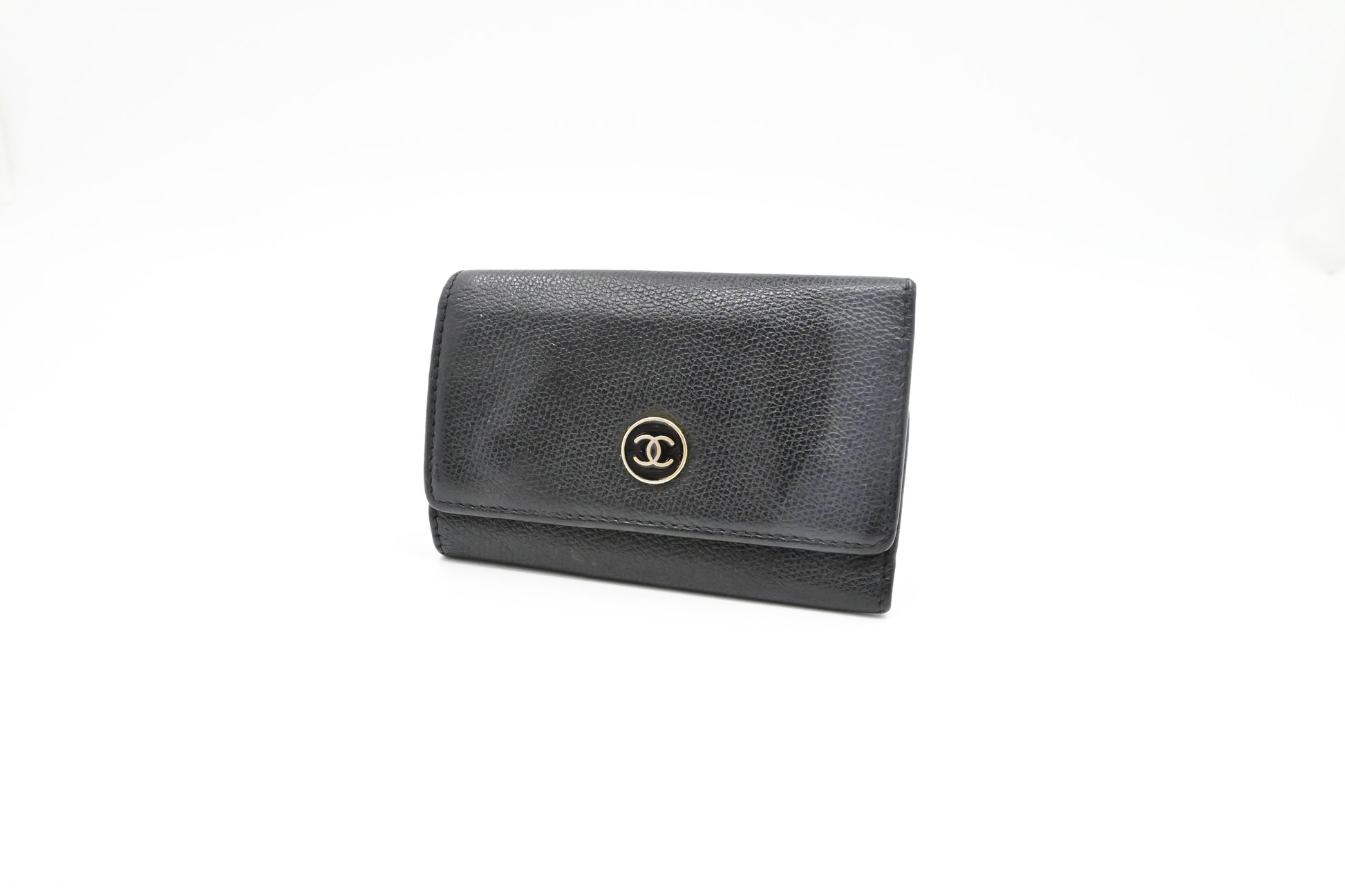 Chanel Black Leather Wallet Case