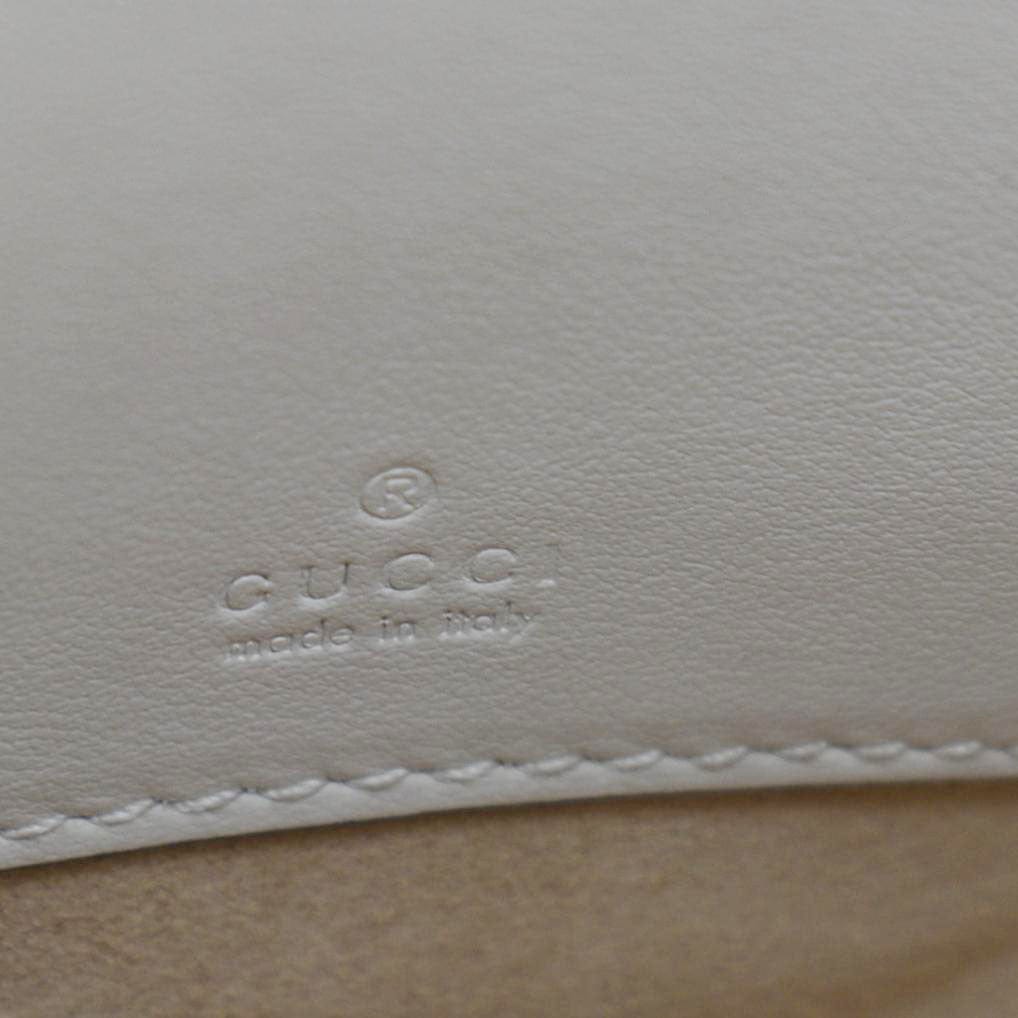 GUCCI GG Marmont Mini Matelasse Leather Shoulder Bag White 699759