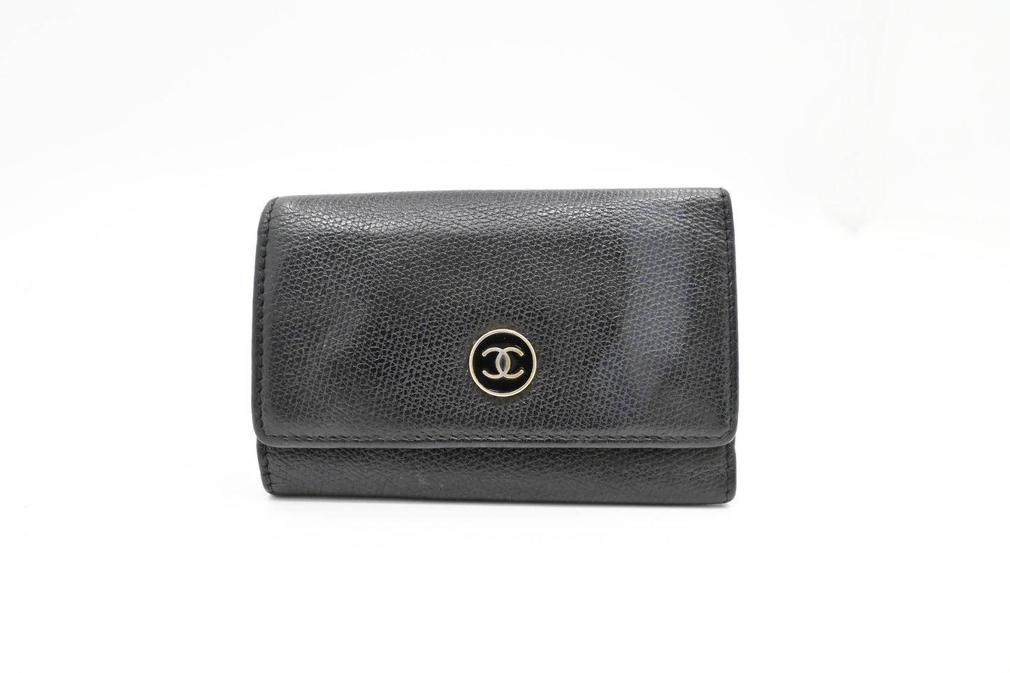 Chanel Black Leather Wallet Case