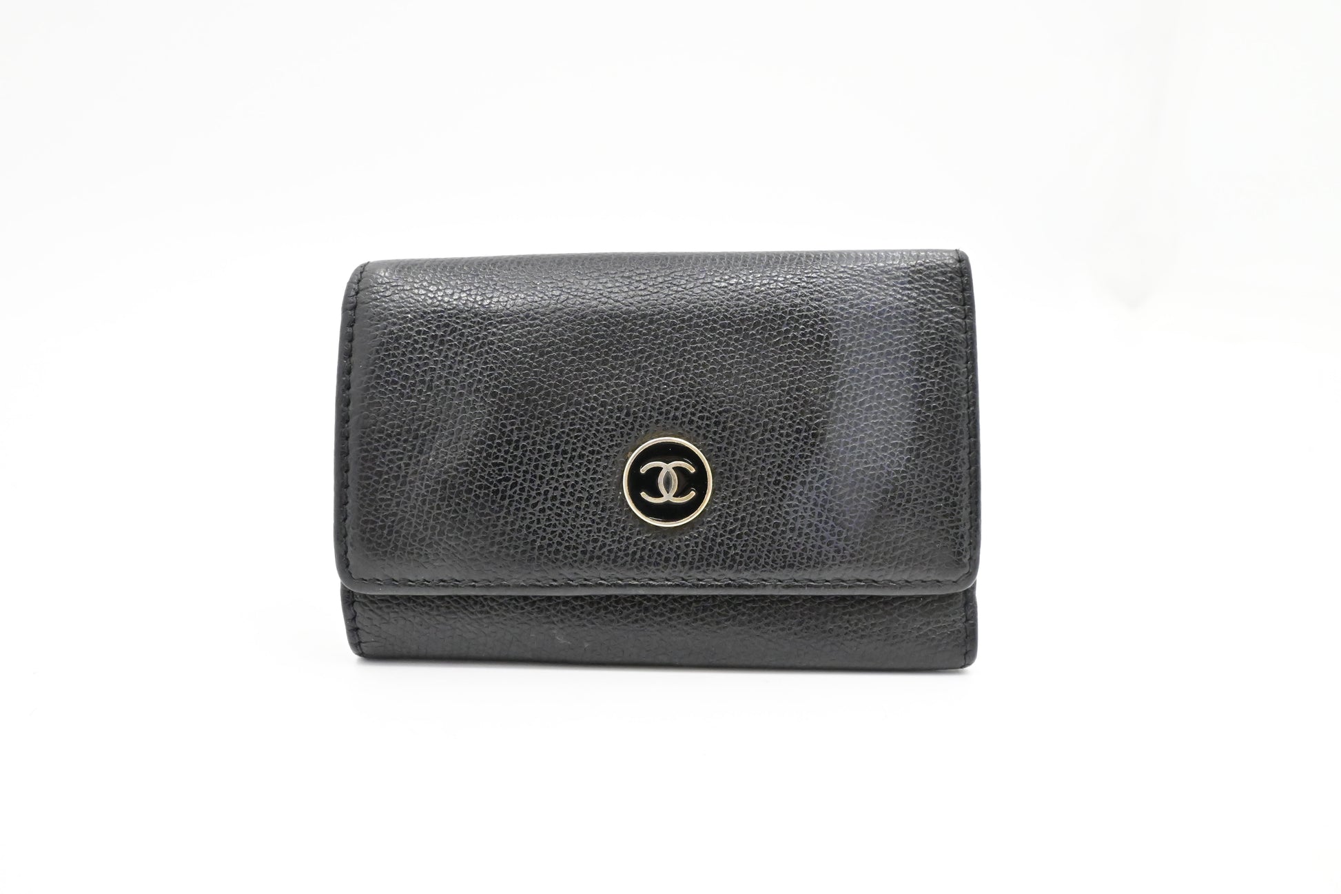 Chanel Black Leather Wallet Case