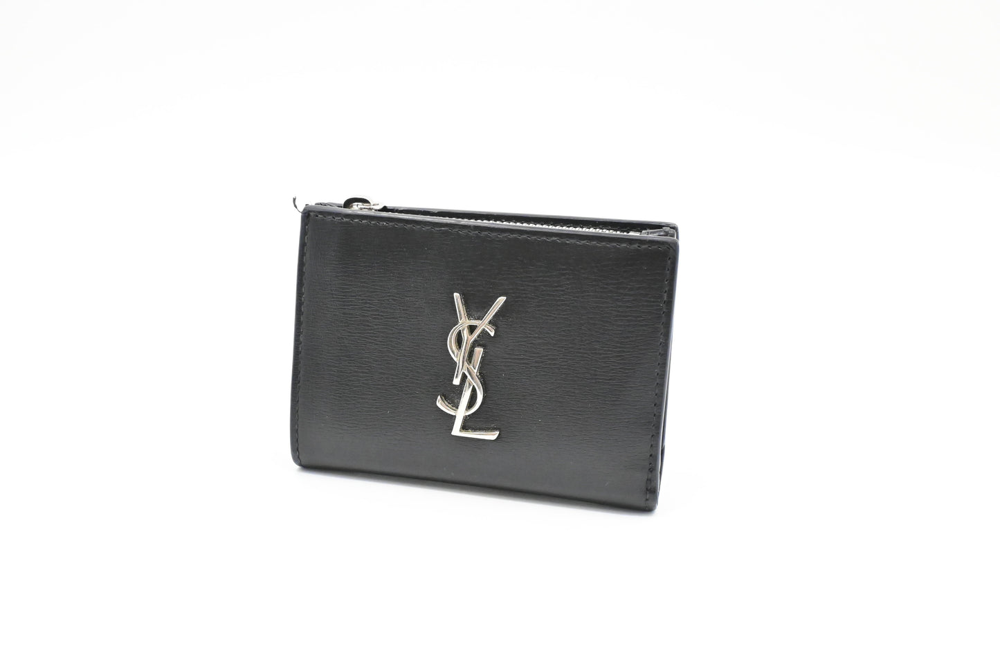 YSL Saint Laurent Compact Wallet In Backpack Leather Black