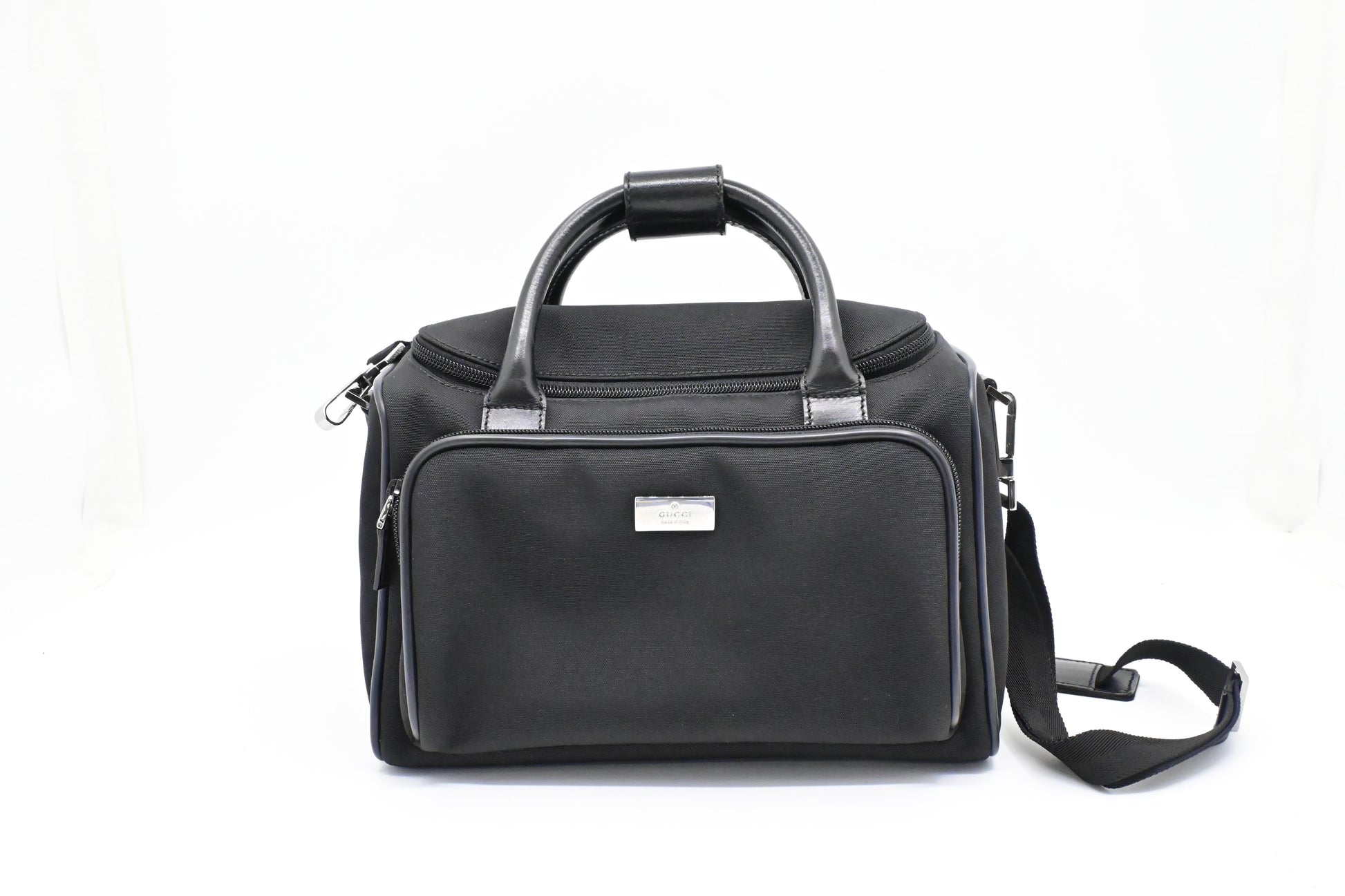Gucci Cosmetic Canvas Black Shoulder Bag