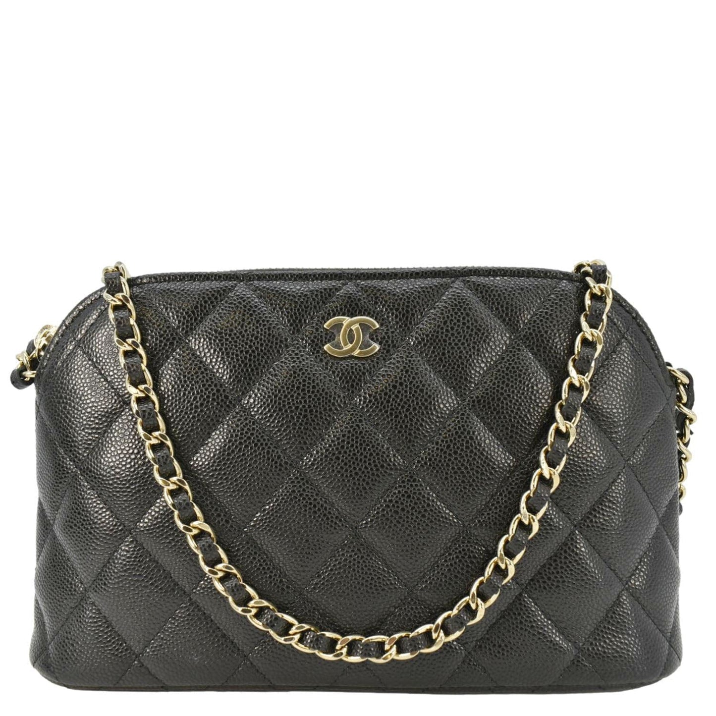 Chanel Classic Quilted Leather Black Travel Bag