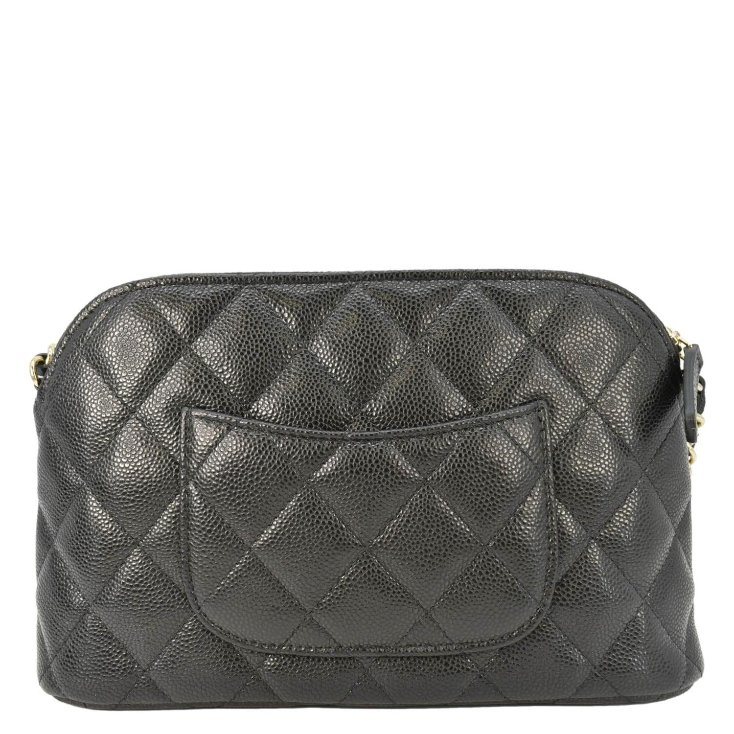 Chanel Classic Quilted Leather Black Travel Bag