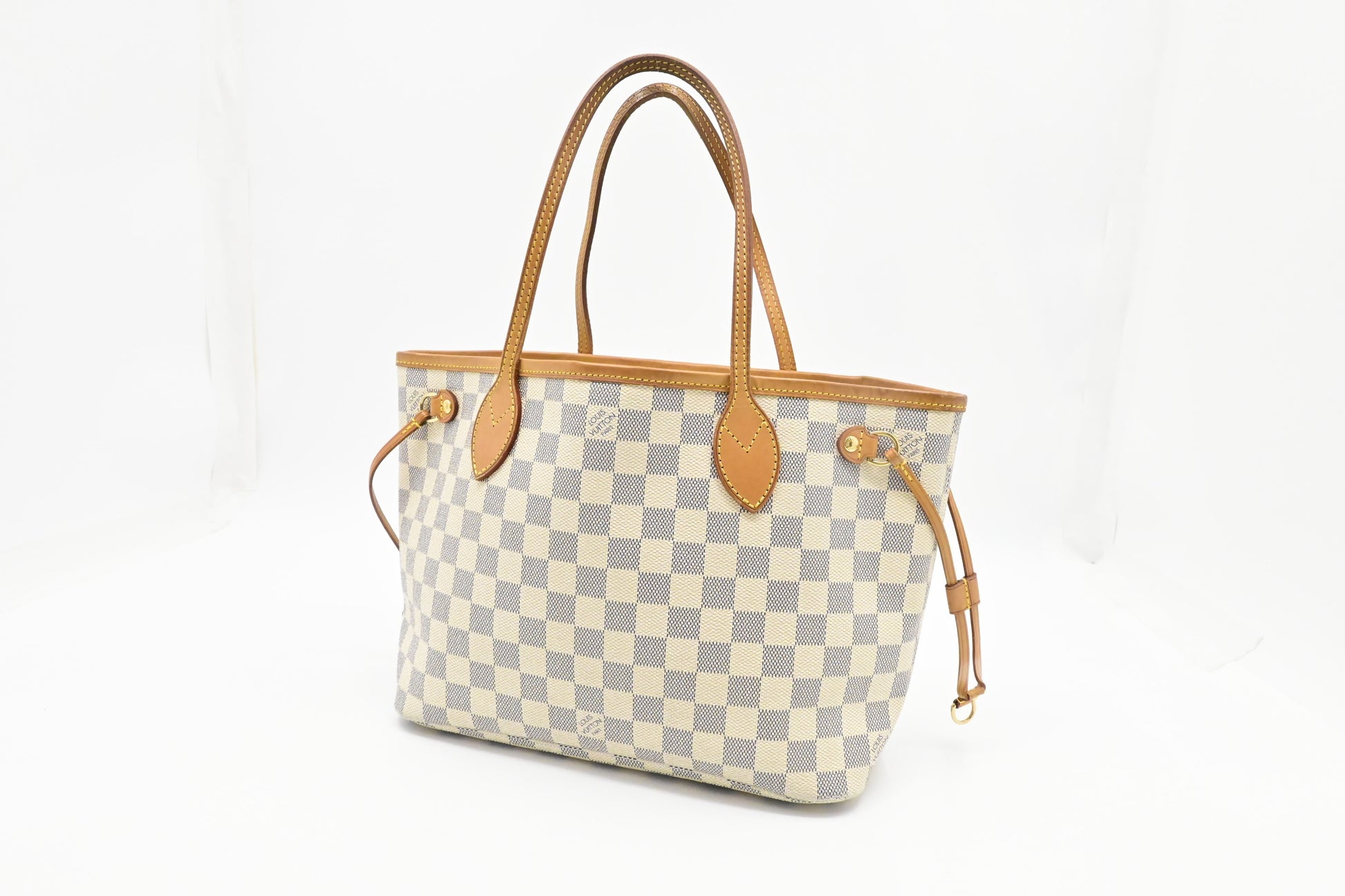 Louis Vuitton Neverfull PM Azur Damier Canvas Tote Bag Canvas 4