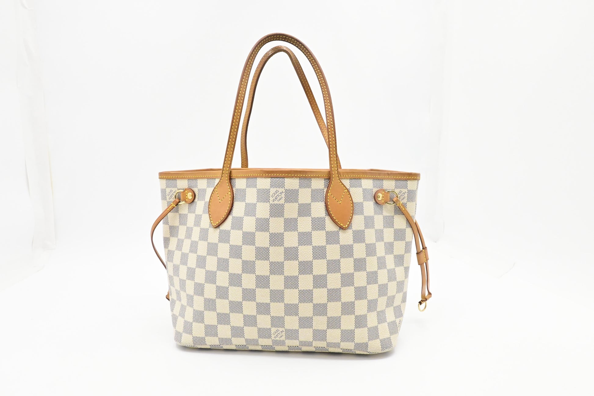 Louis Vuitton Neverfull PM Azur Damier Canvas Tote Bag Canvas 4