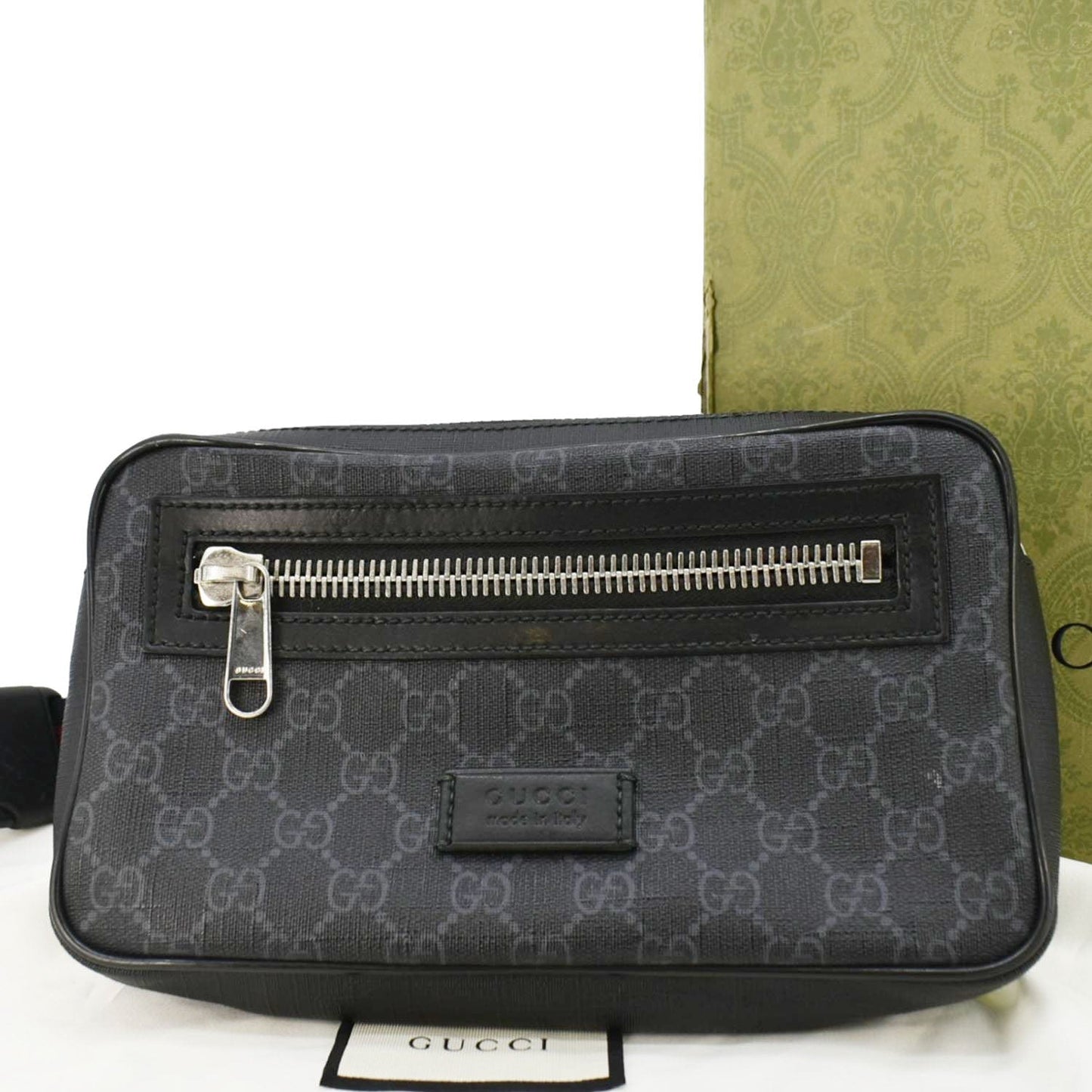 Gucci Supreme Belt Bumbag Bag Canvas Black Accessory