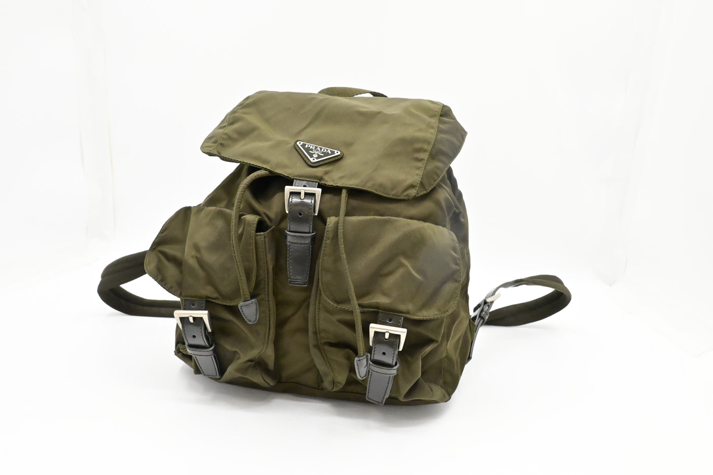 Prada Backpack In Handbag Nylon Green
