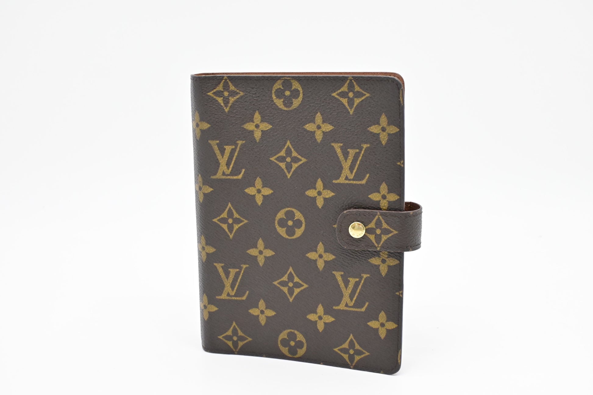 Louis Vuitton Agenda MM Monogram Canvas Handbag Canvas 6